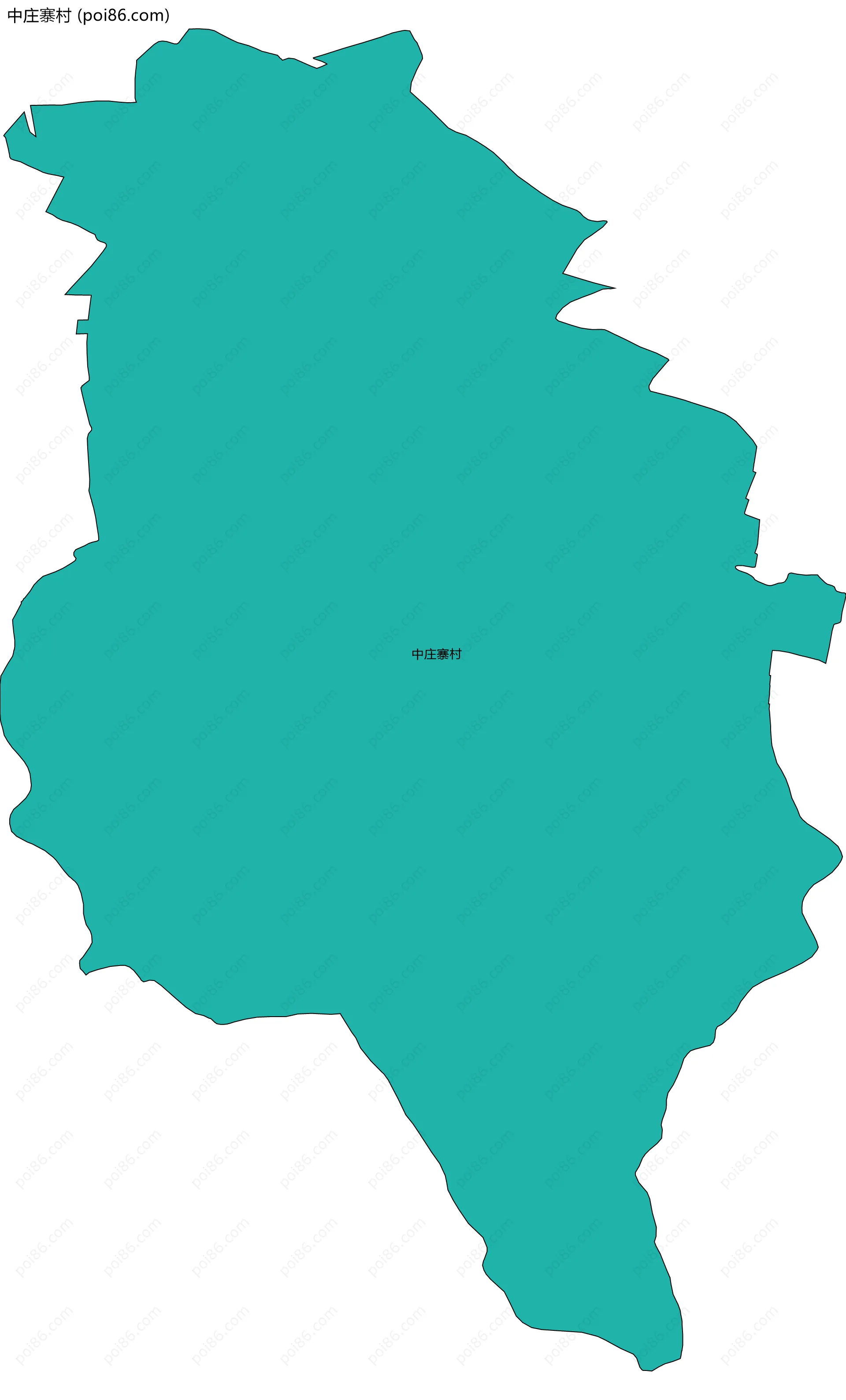 中庄寨村边界地图