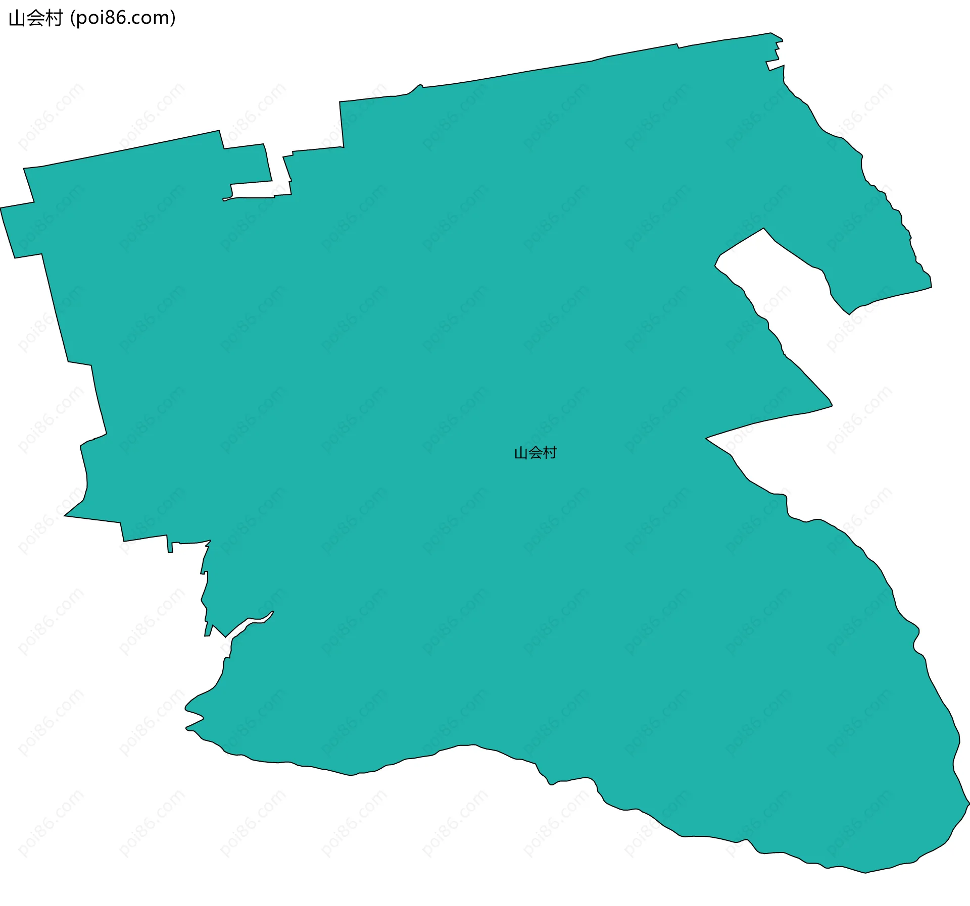 山会村边界地图