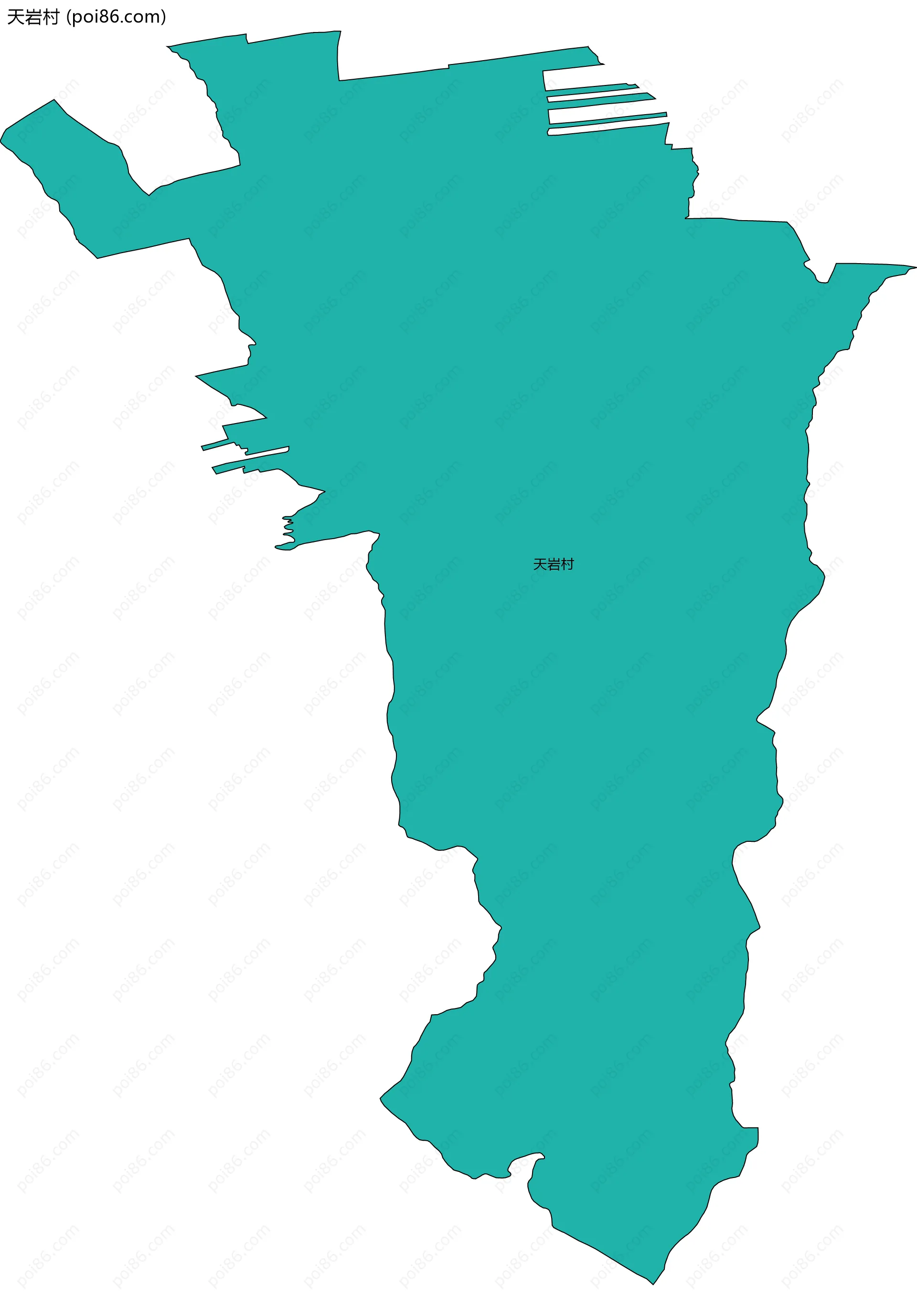 天岩村边界地图