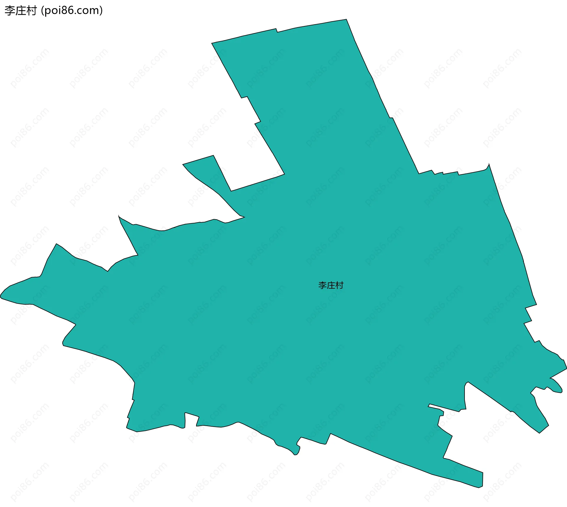 李庄村边界地图