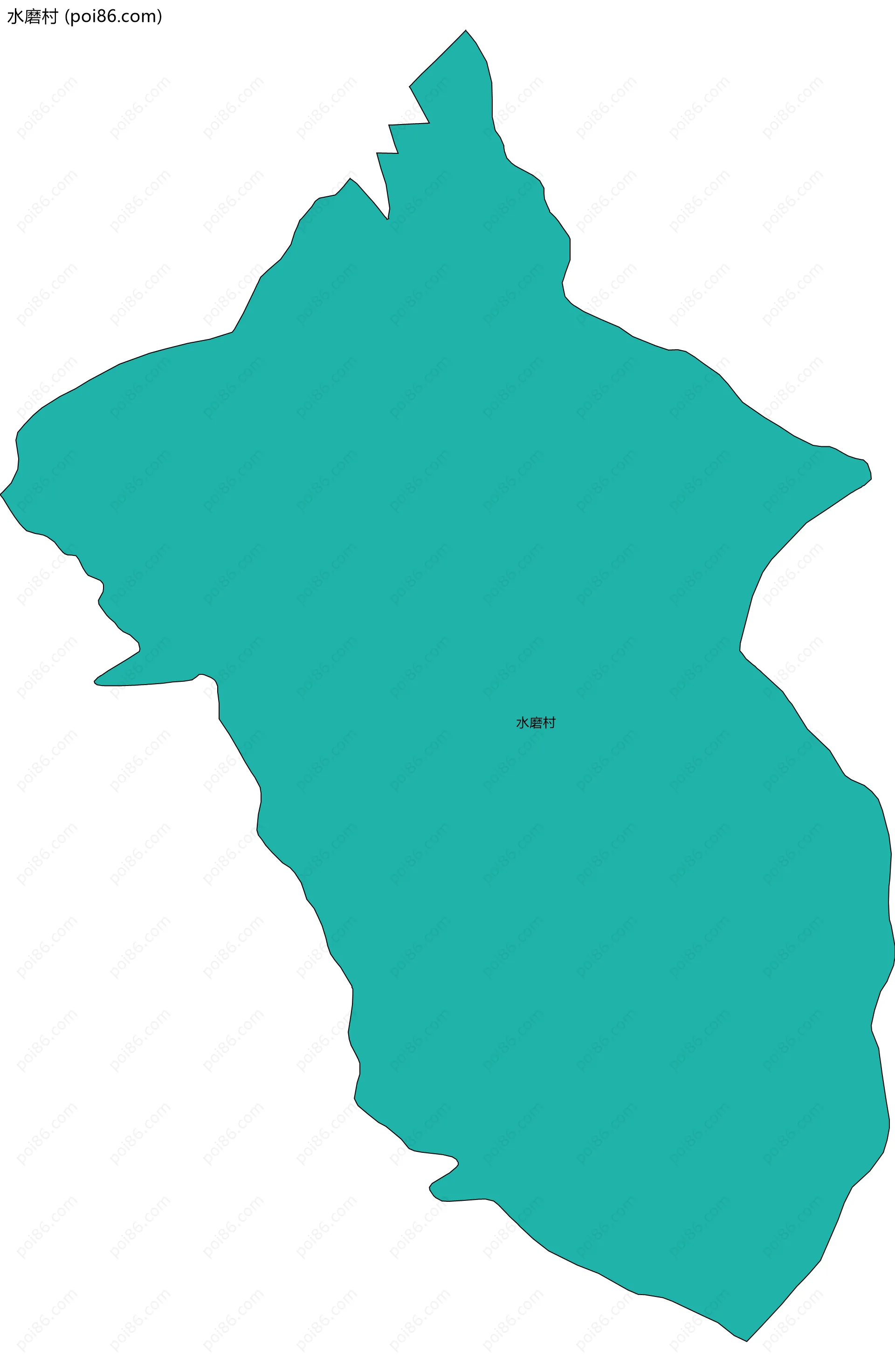 水磨村边界地图