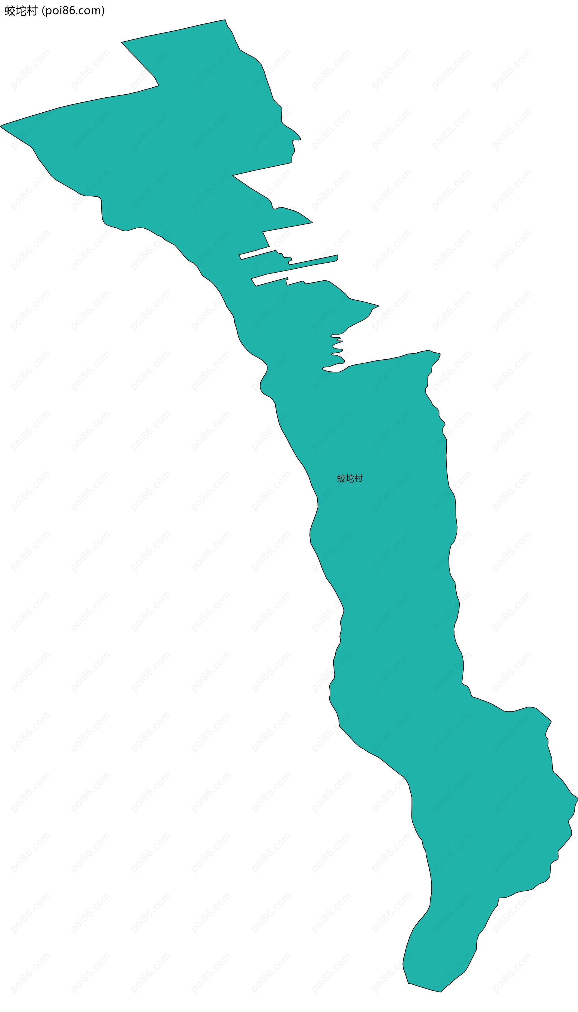 蛟坨村边界地图