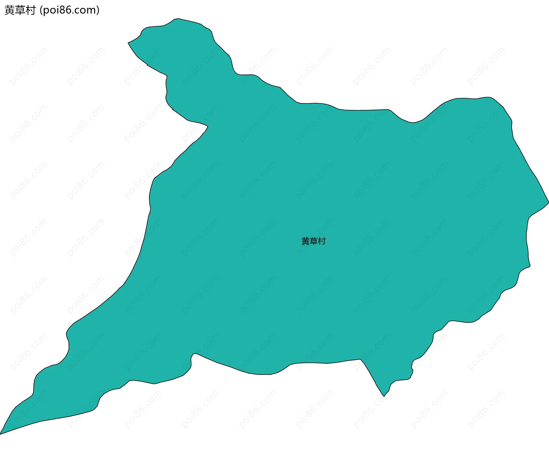 黄草村边界地图