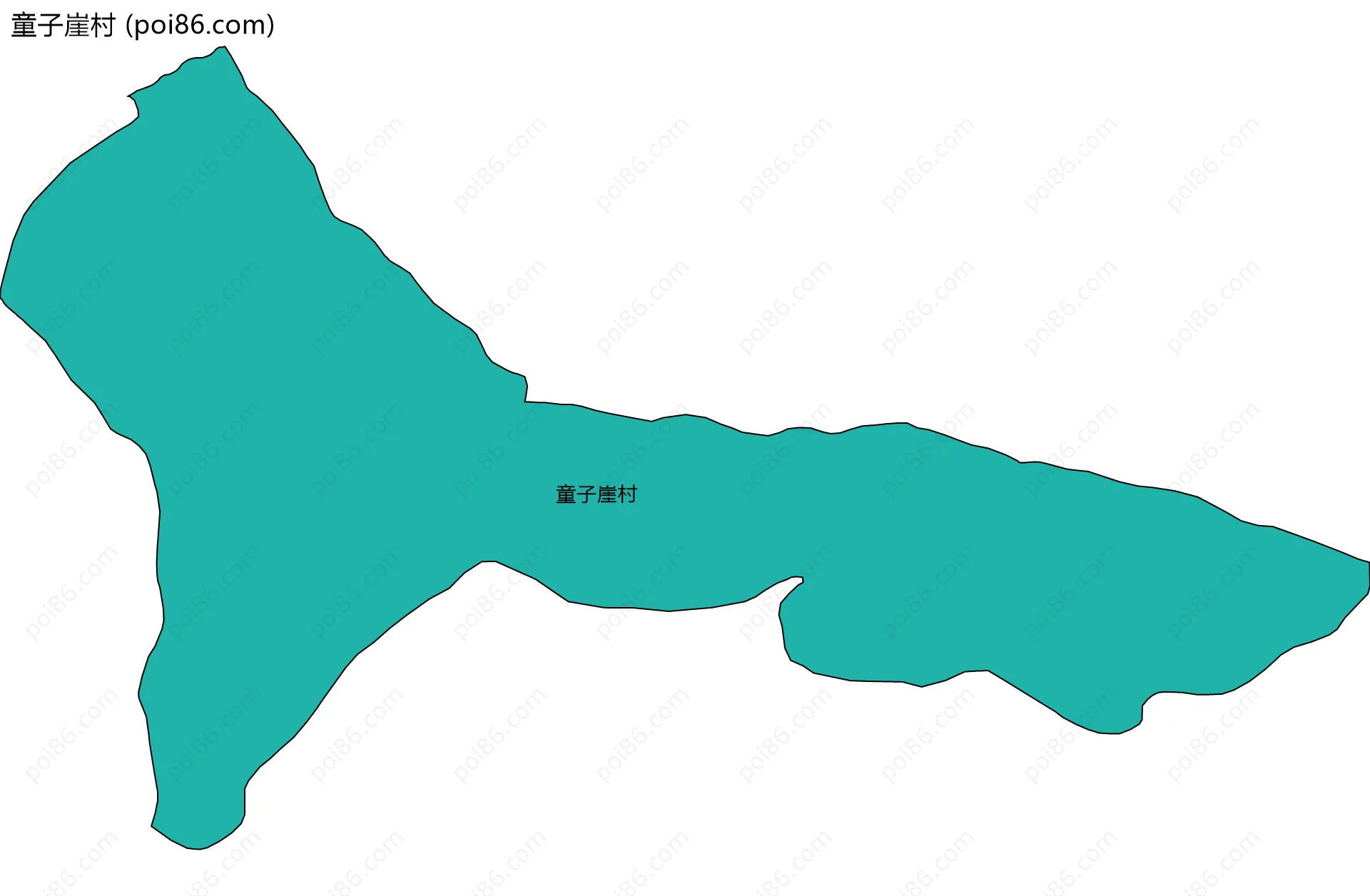 童子崖村边界地图