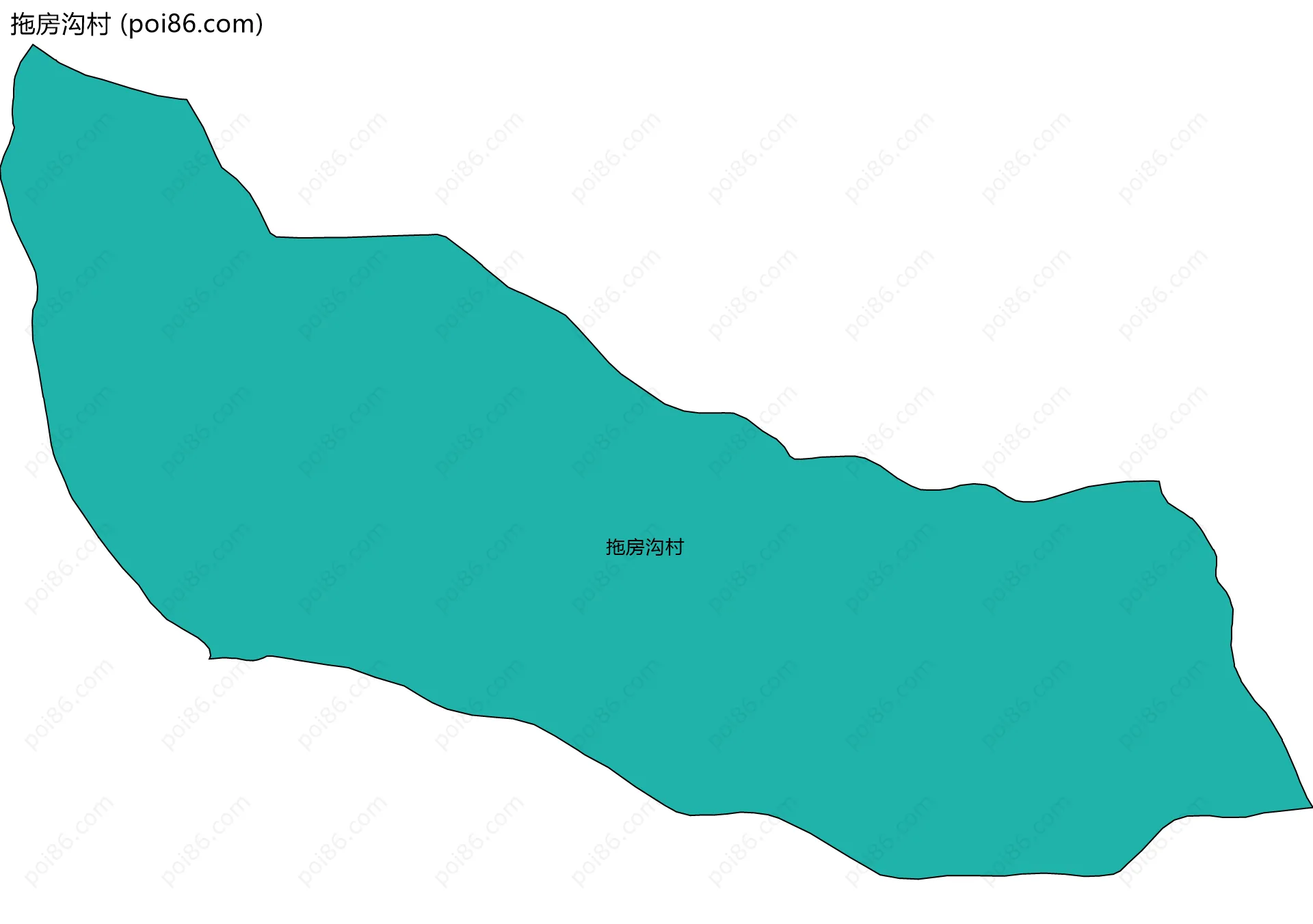 拖房沟村边界地图