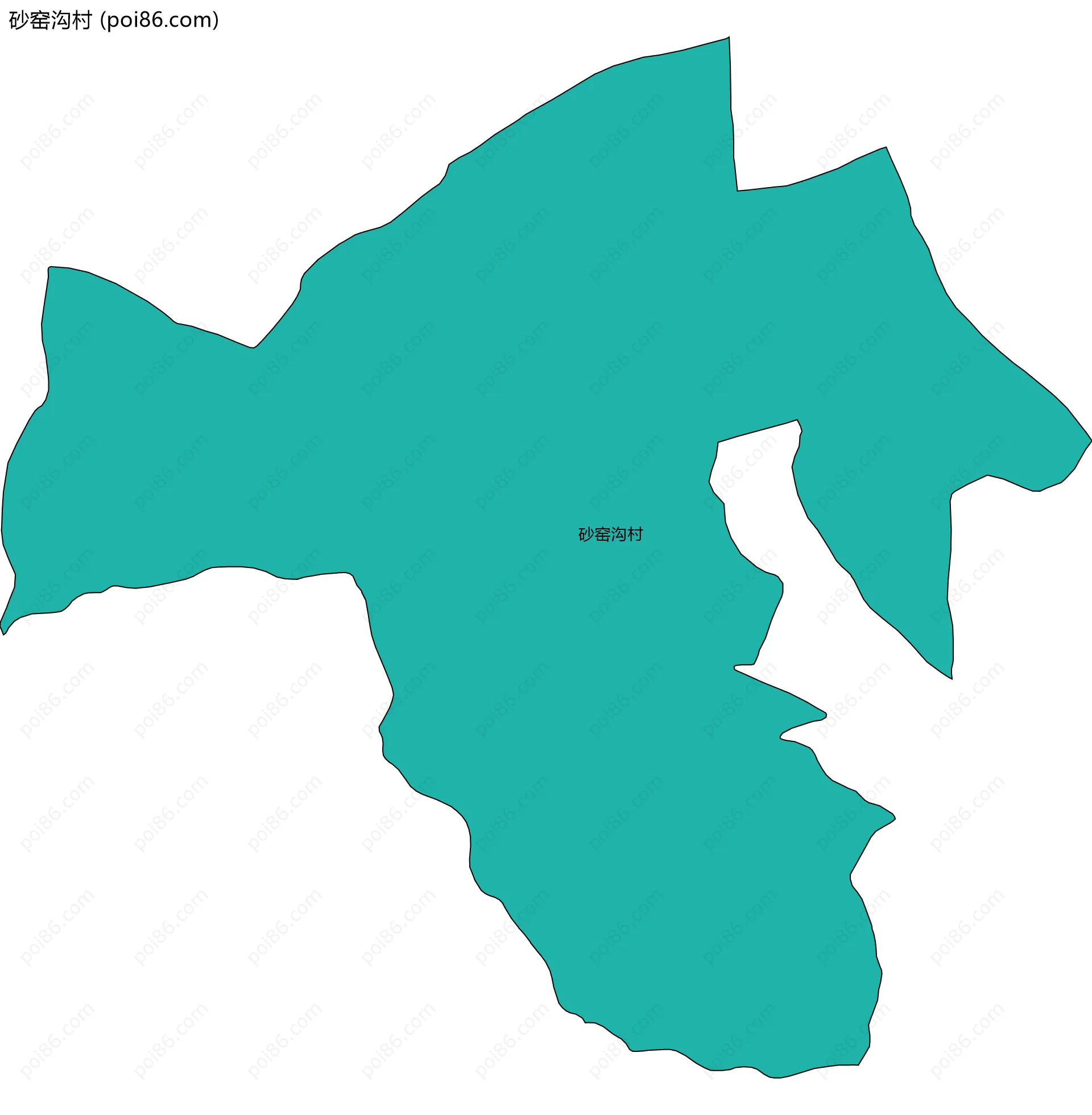 砂窑沟村边界地图