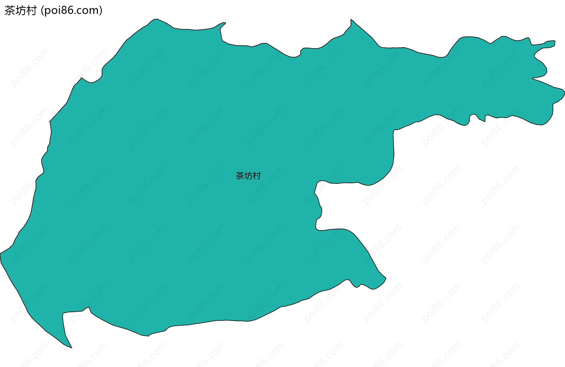 茶坊村边界地图