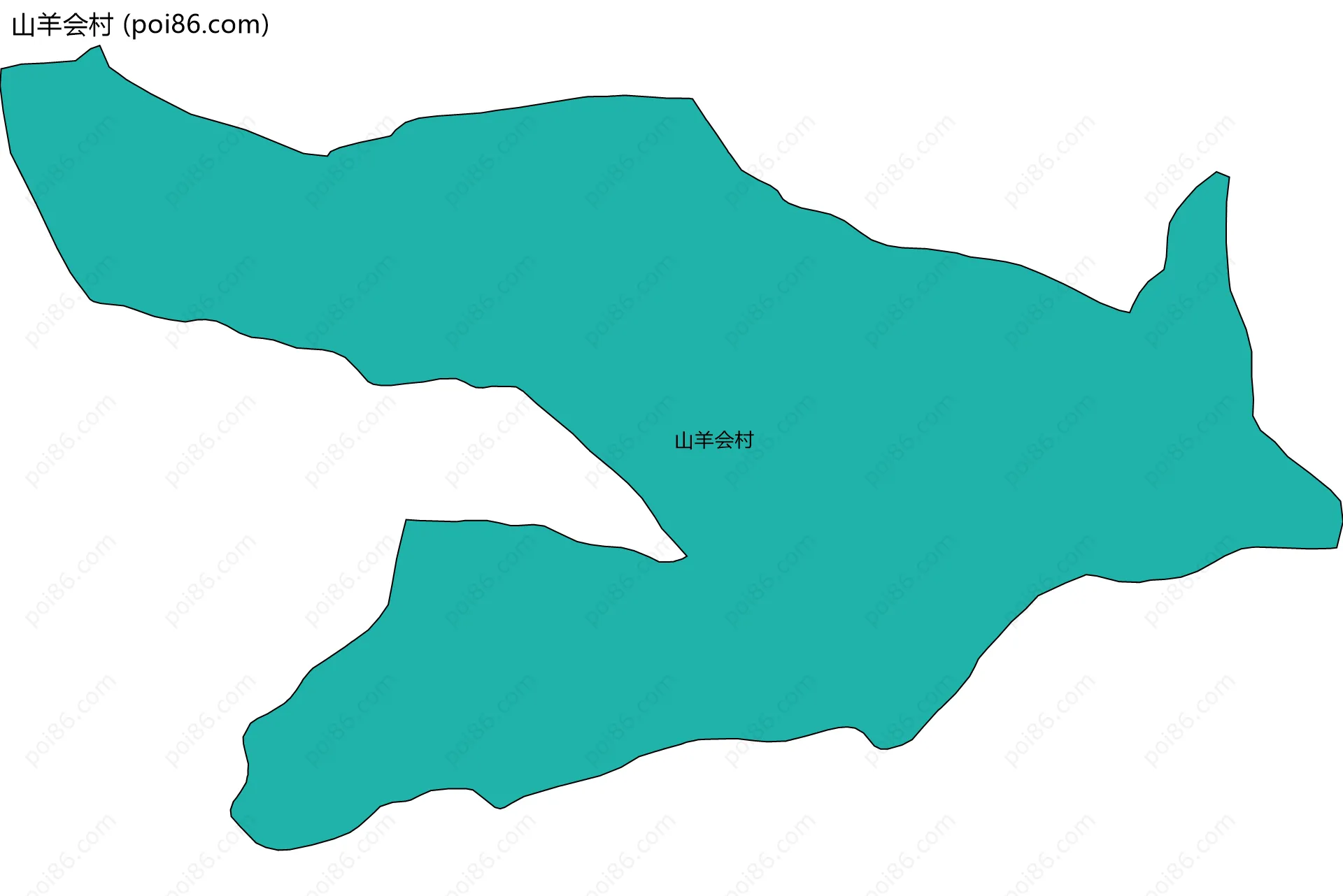 山羊会村边界地图