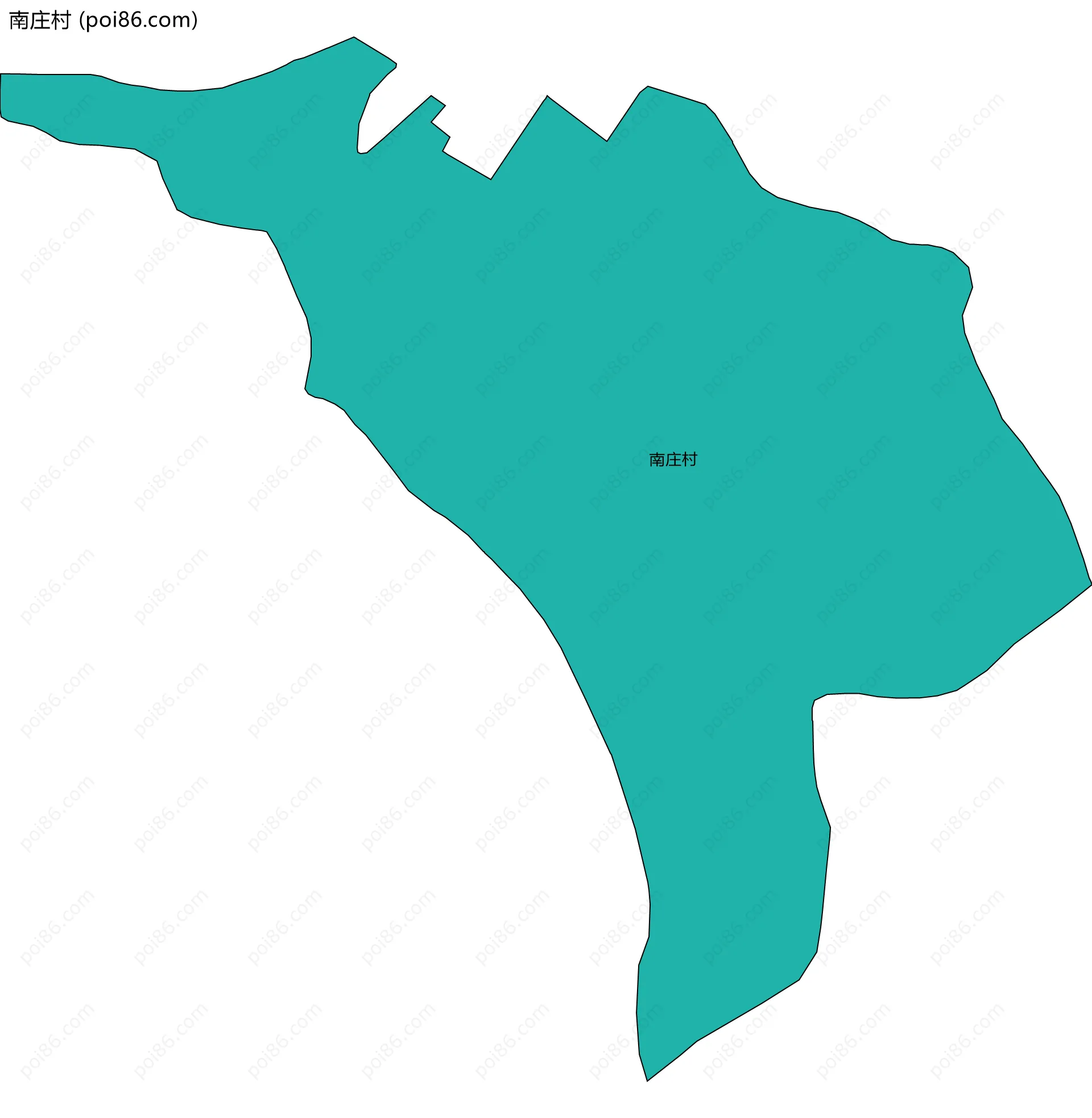 南庄村边界地图