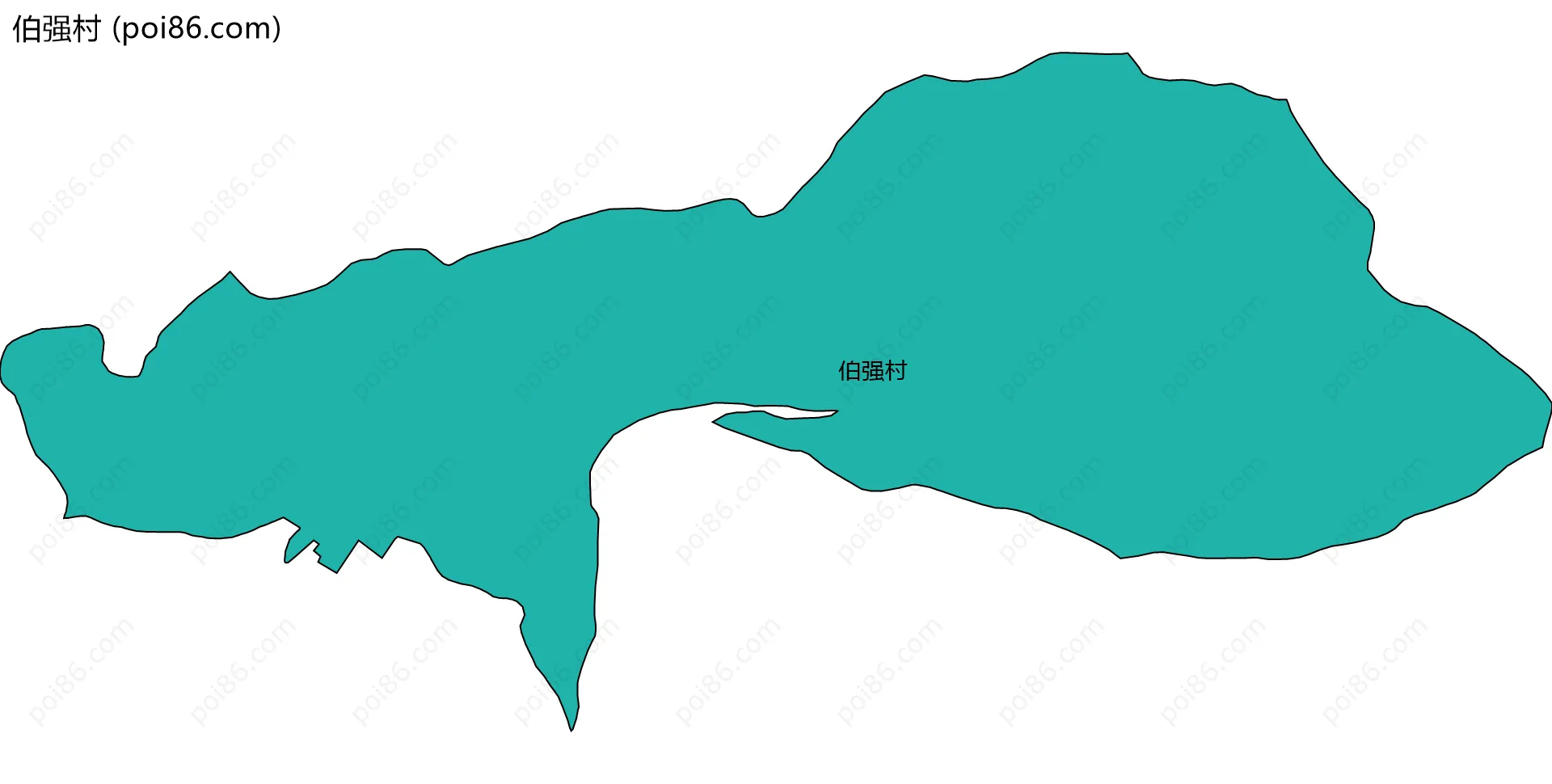 伯强村边界地图