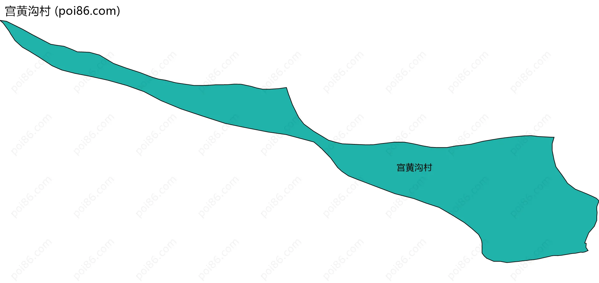 宫黄沟村边界地图