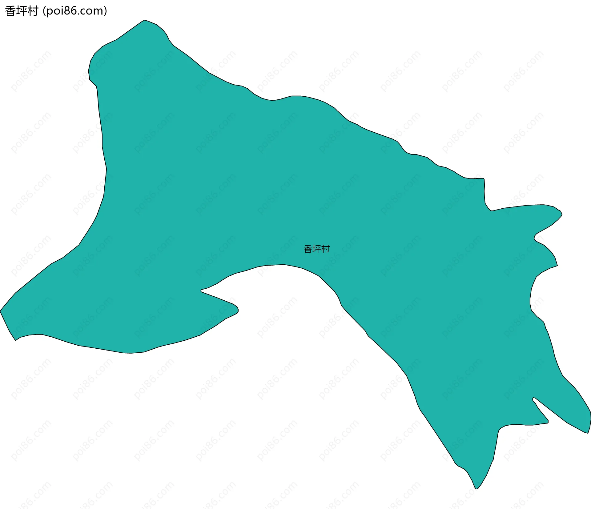 香坪村边界地图