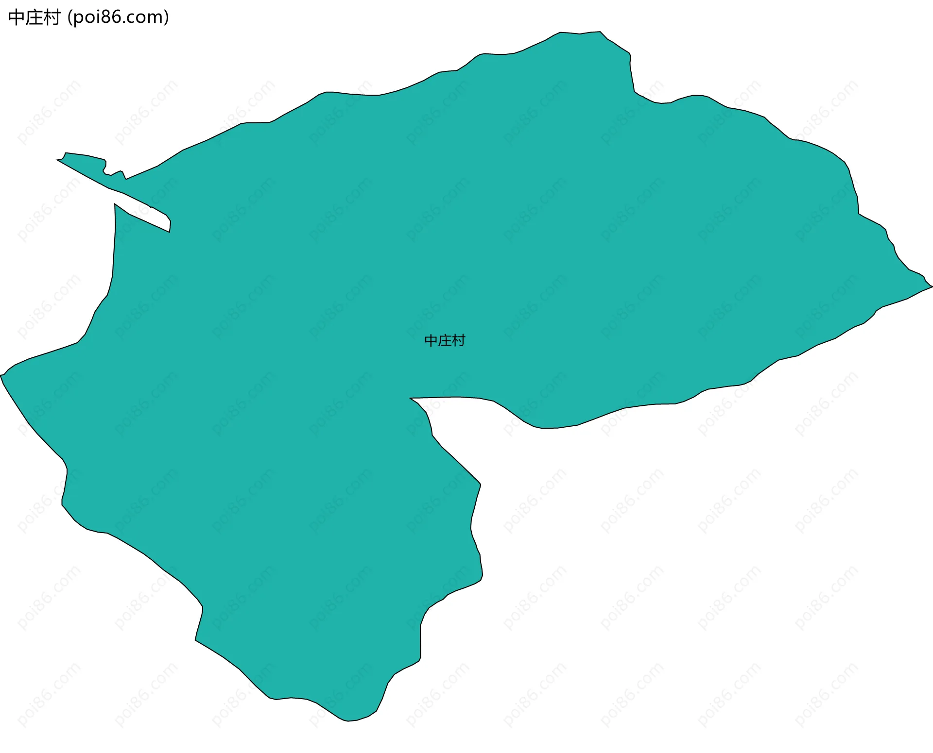 中庄村边界地图