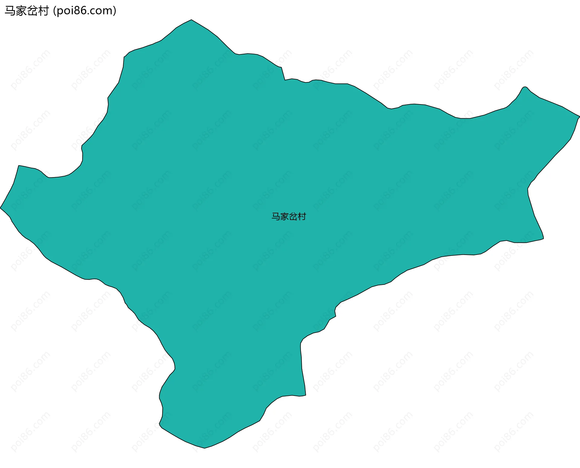 马家岔村边界地图