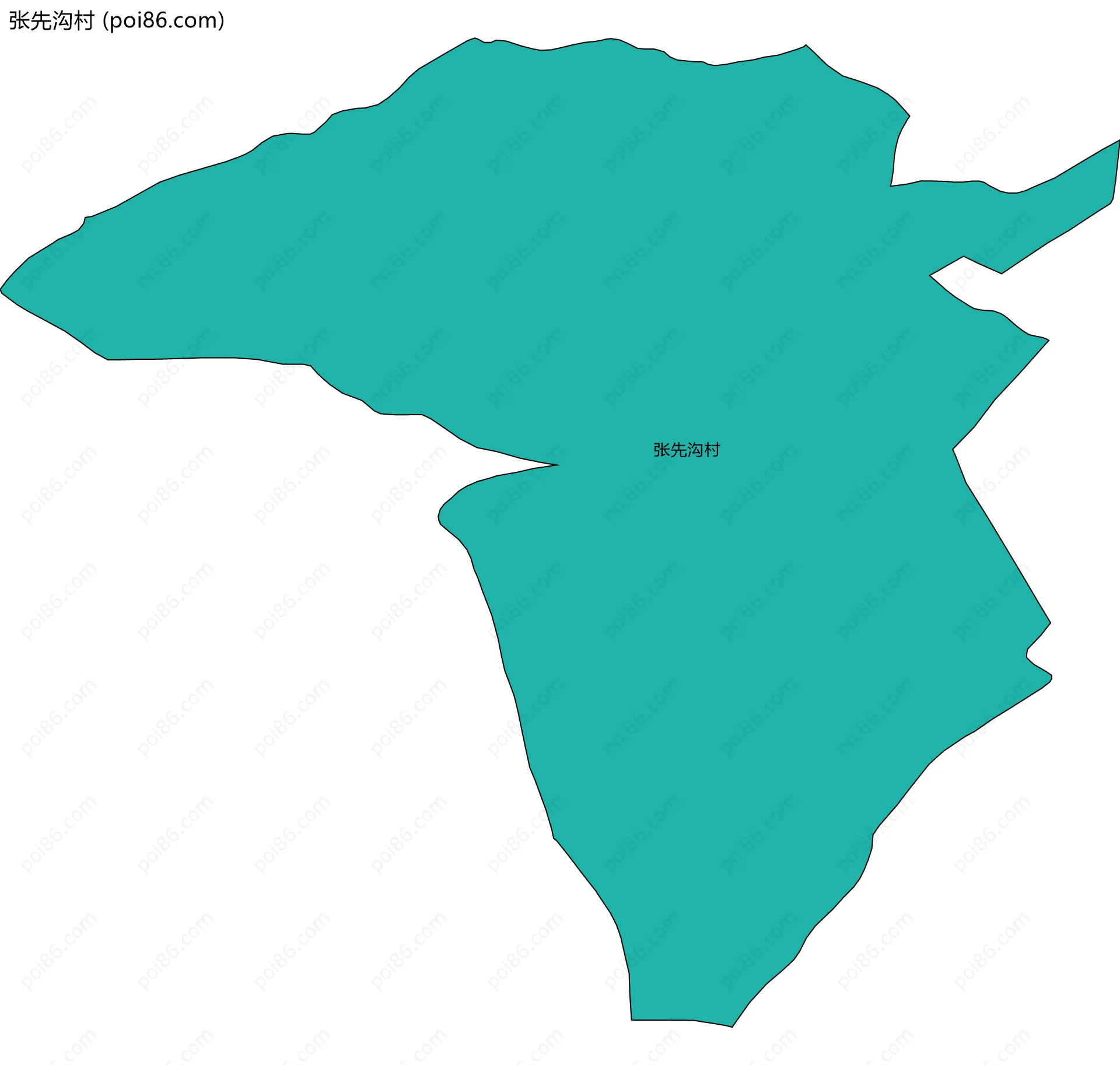 张先沟村边界地图