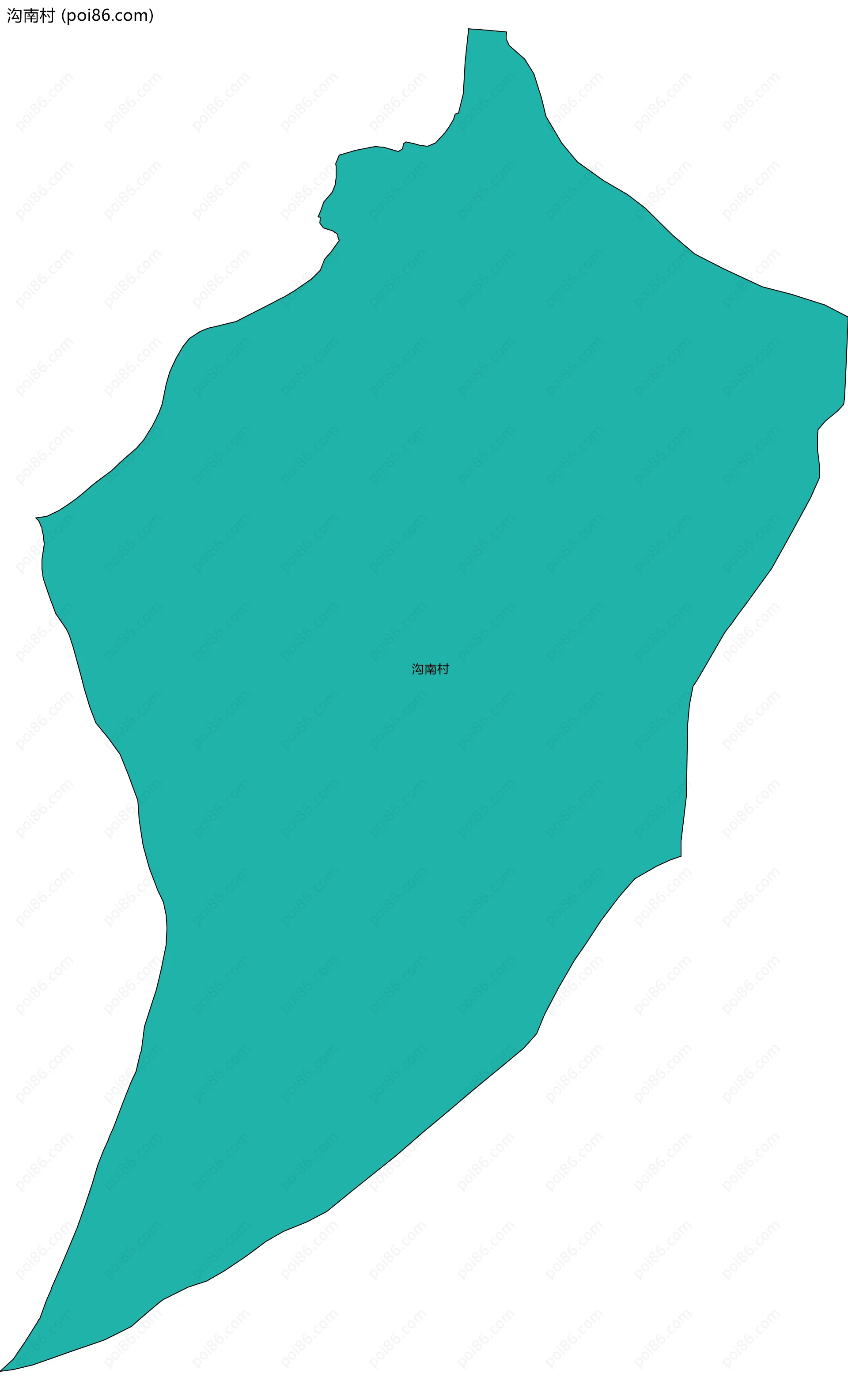 沟南村边界地图