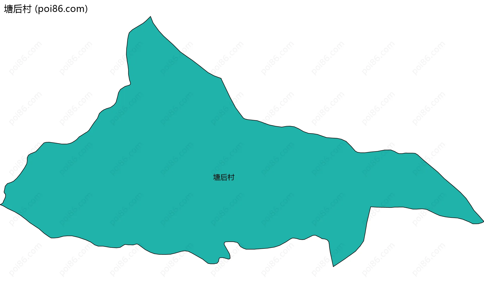 塘后村边界地图