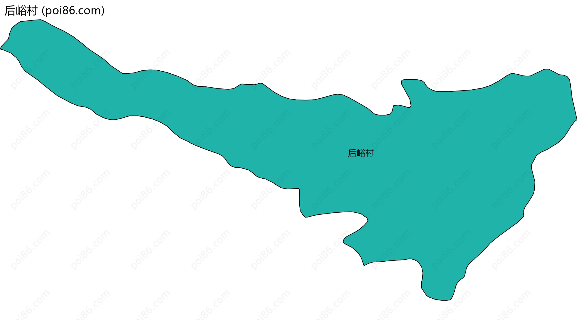 后峪村边界地图