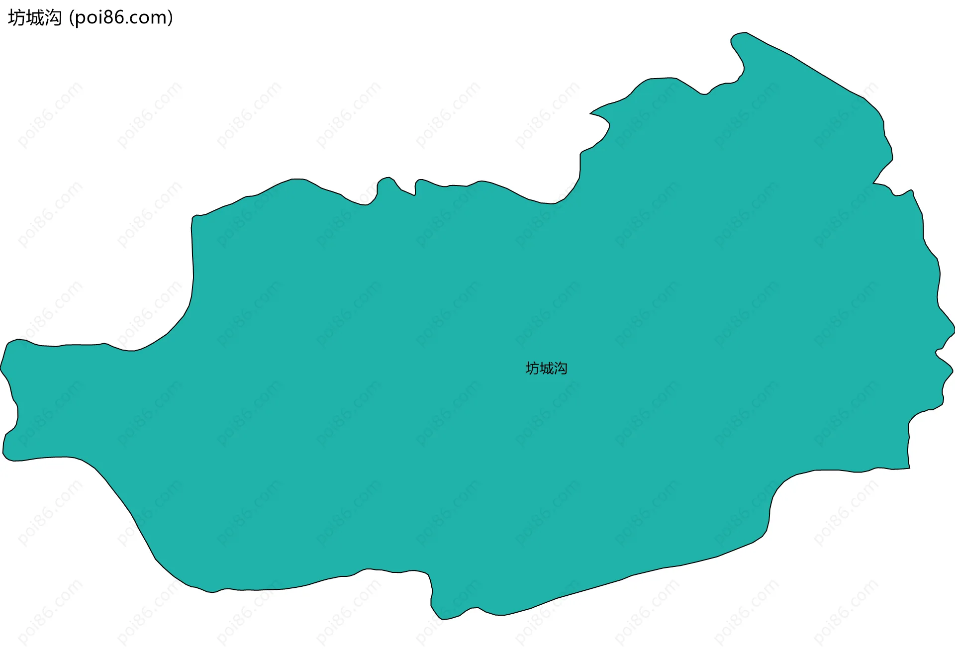坊城沟边界地图