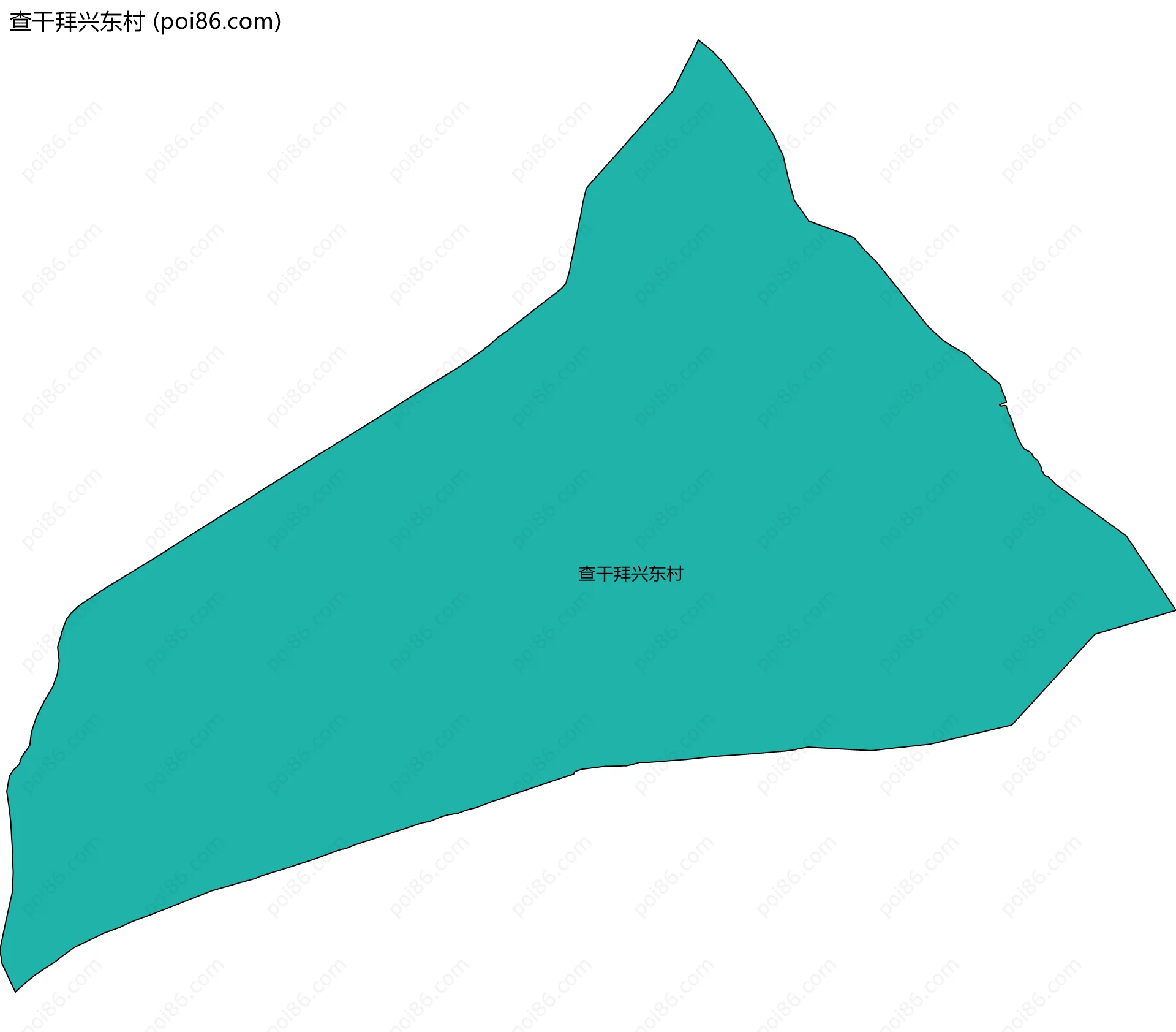 查干拜兴东村边界地图