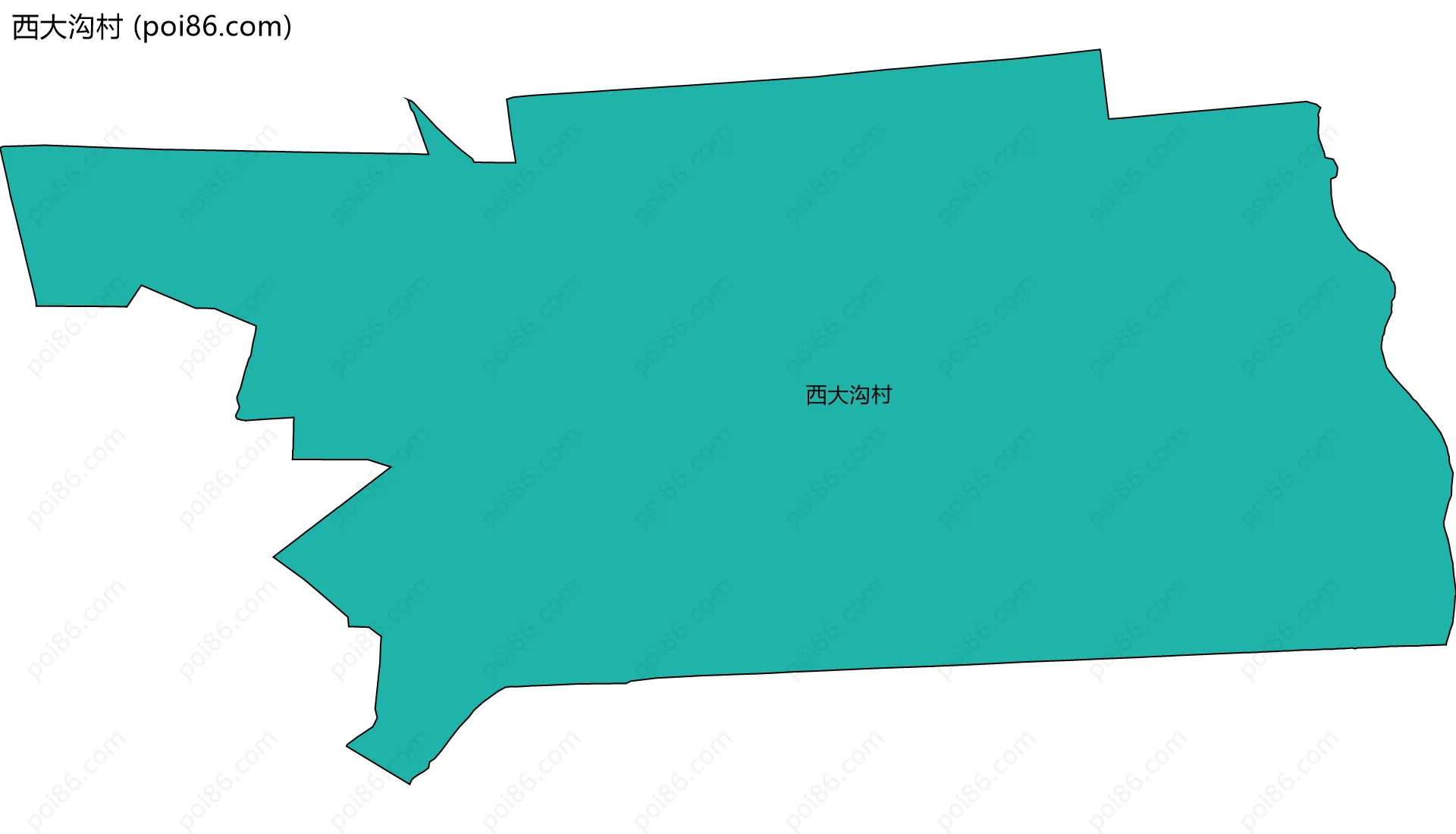 西大沟村边界地图