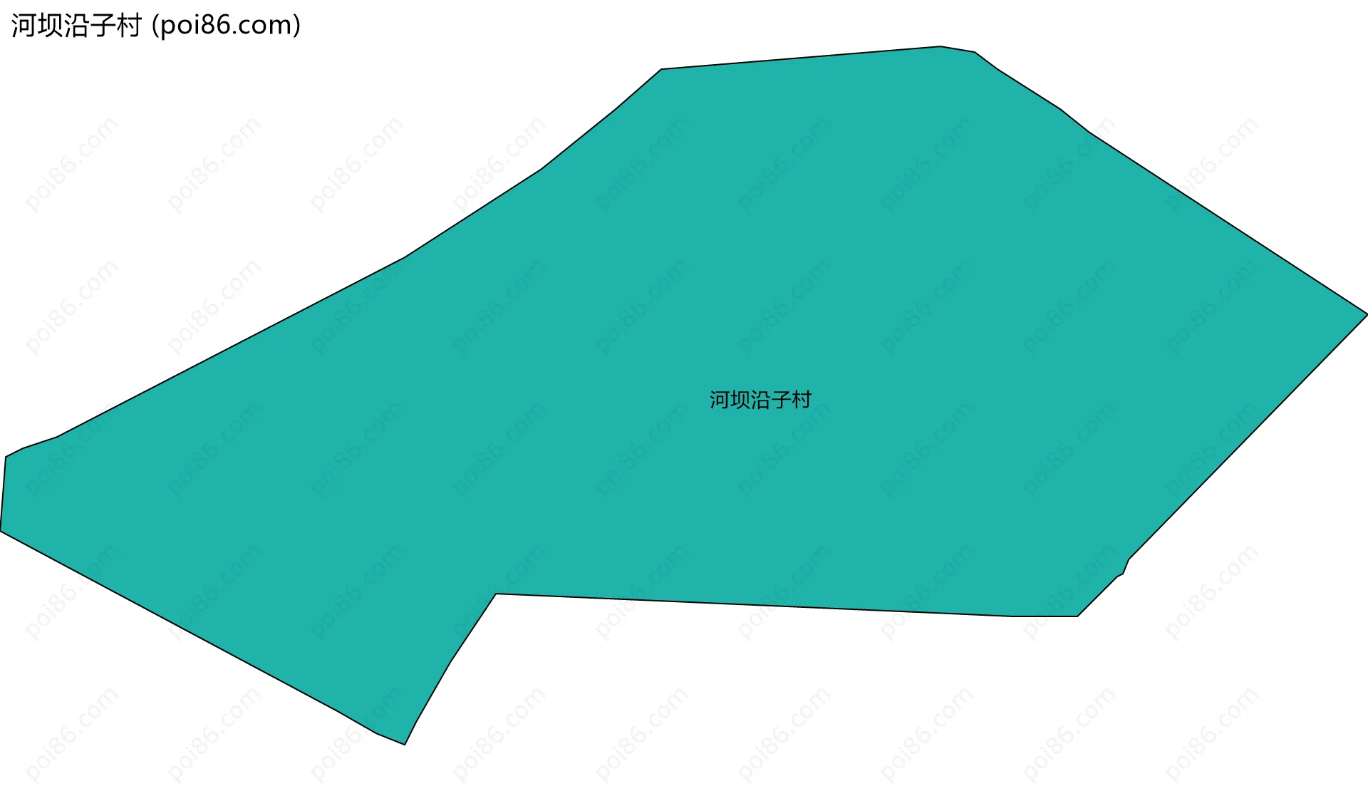 河坝沿子村边界地图
