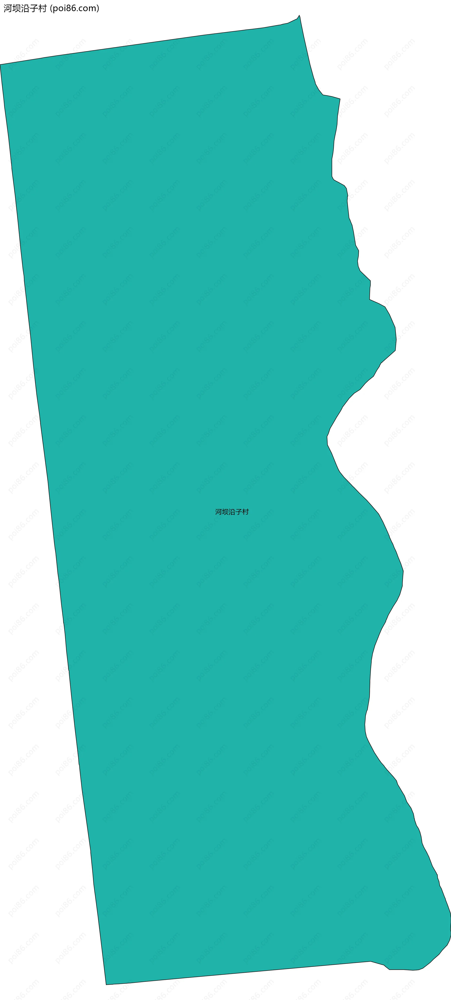 河坝沿子村边界地图