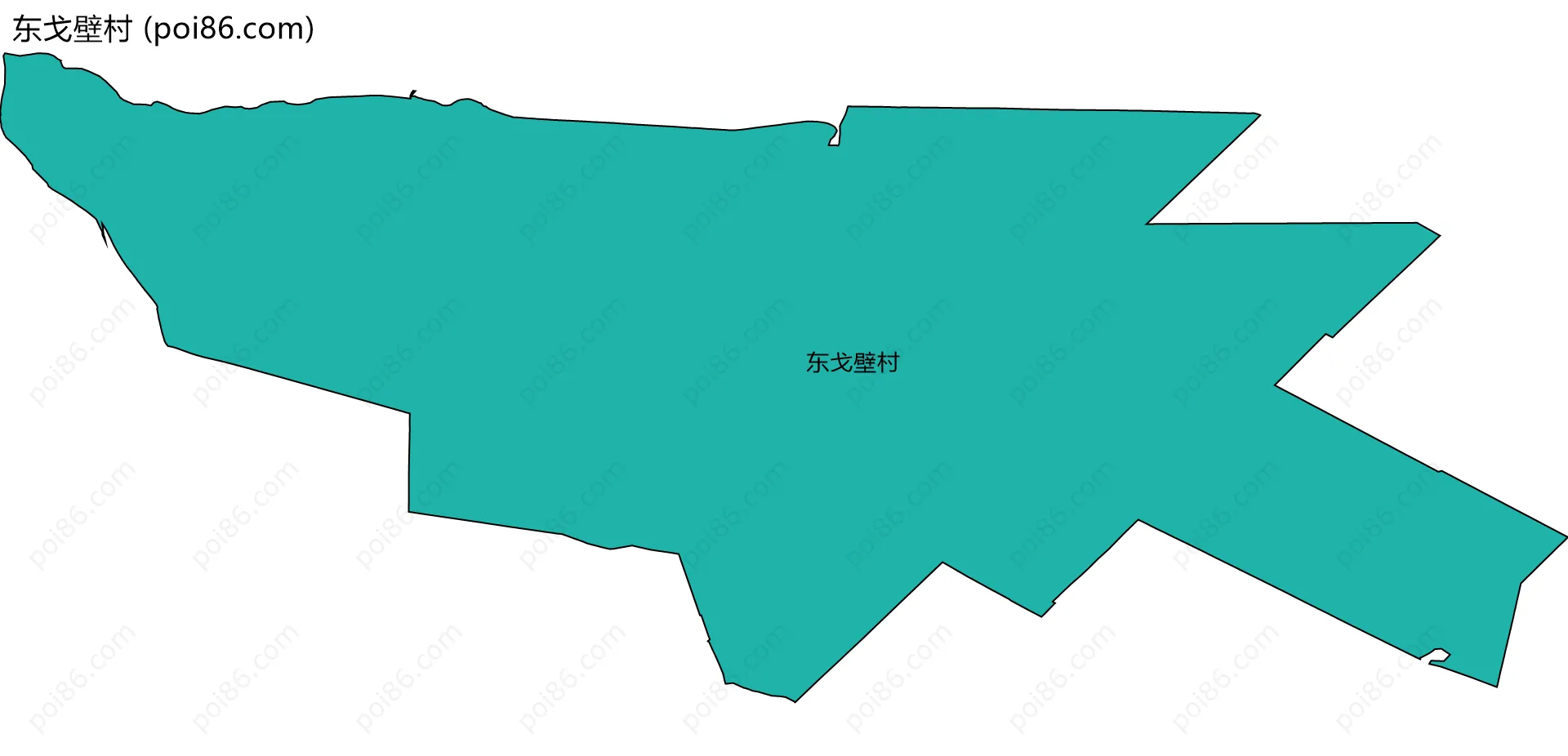 东戈壁村边界地图