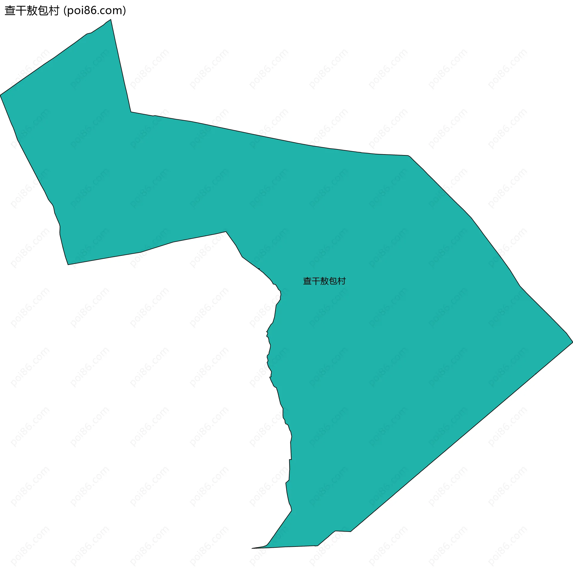 查干敖包村边界地图