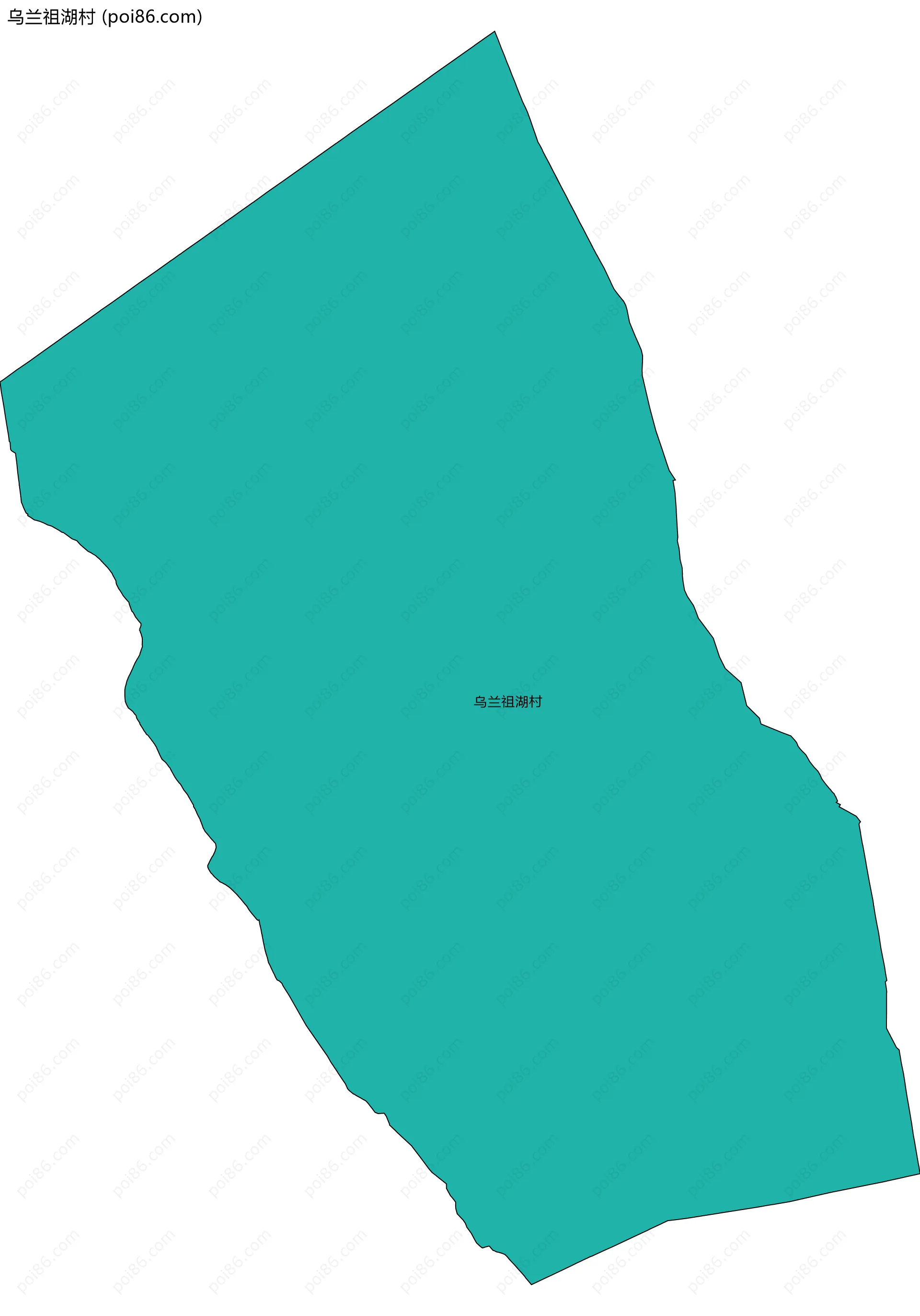 乌兰祖湖村边界地图