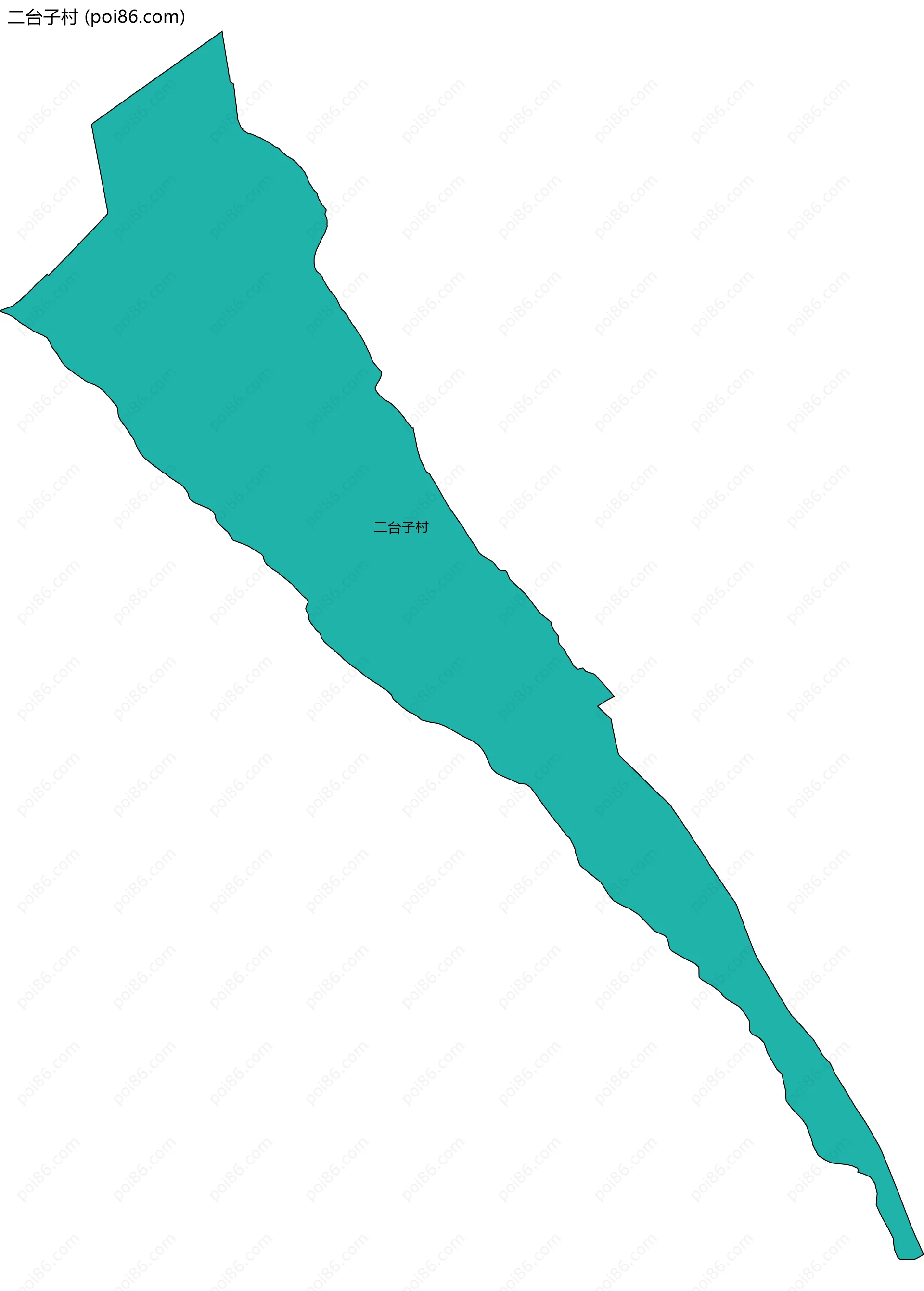 二台子村边界地图