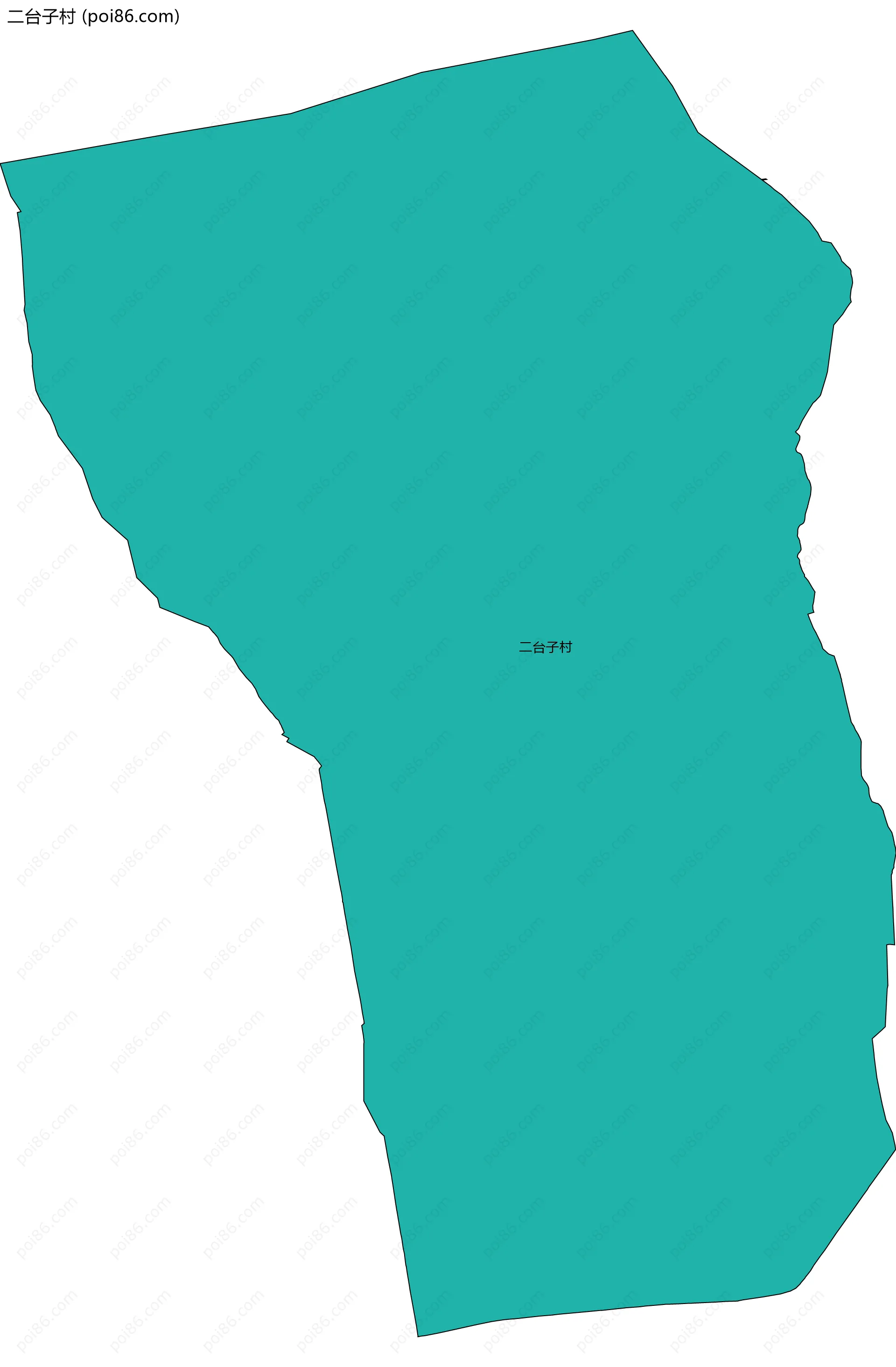 二台子村边界地图