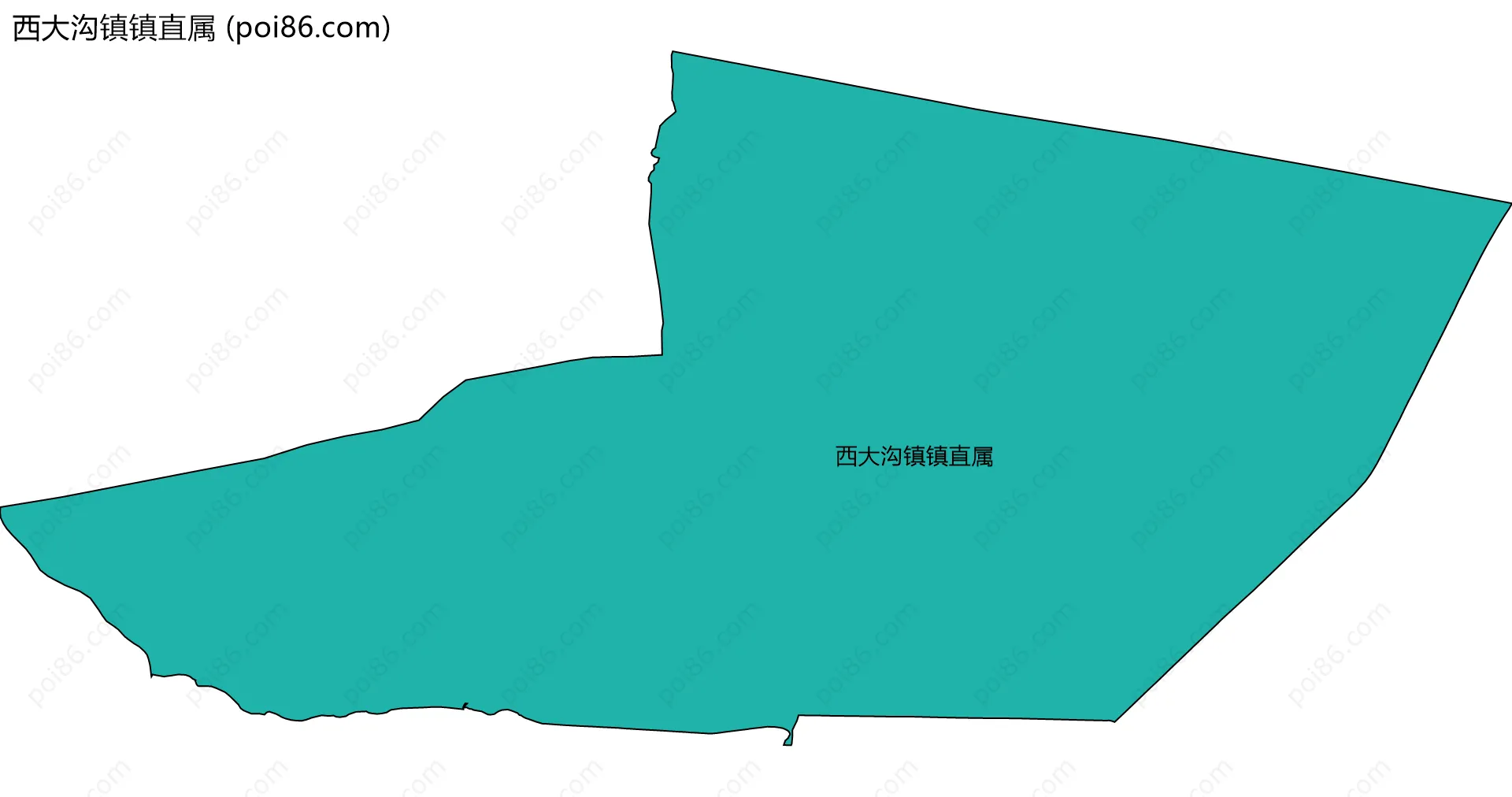 西大沟镇镇直属边界地图