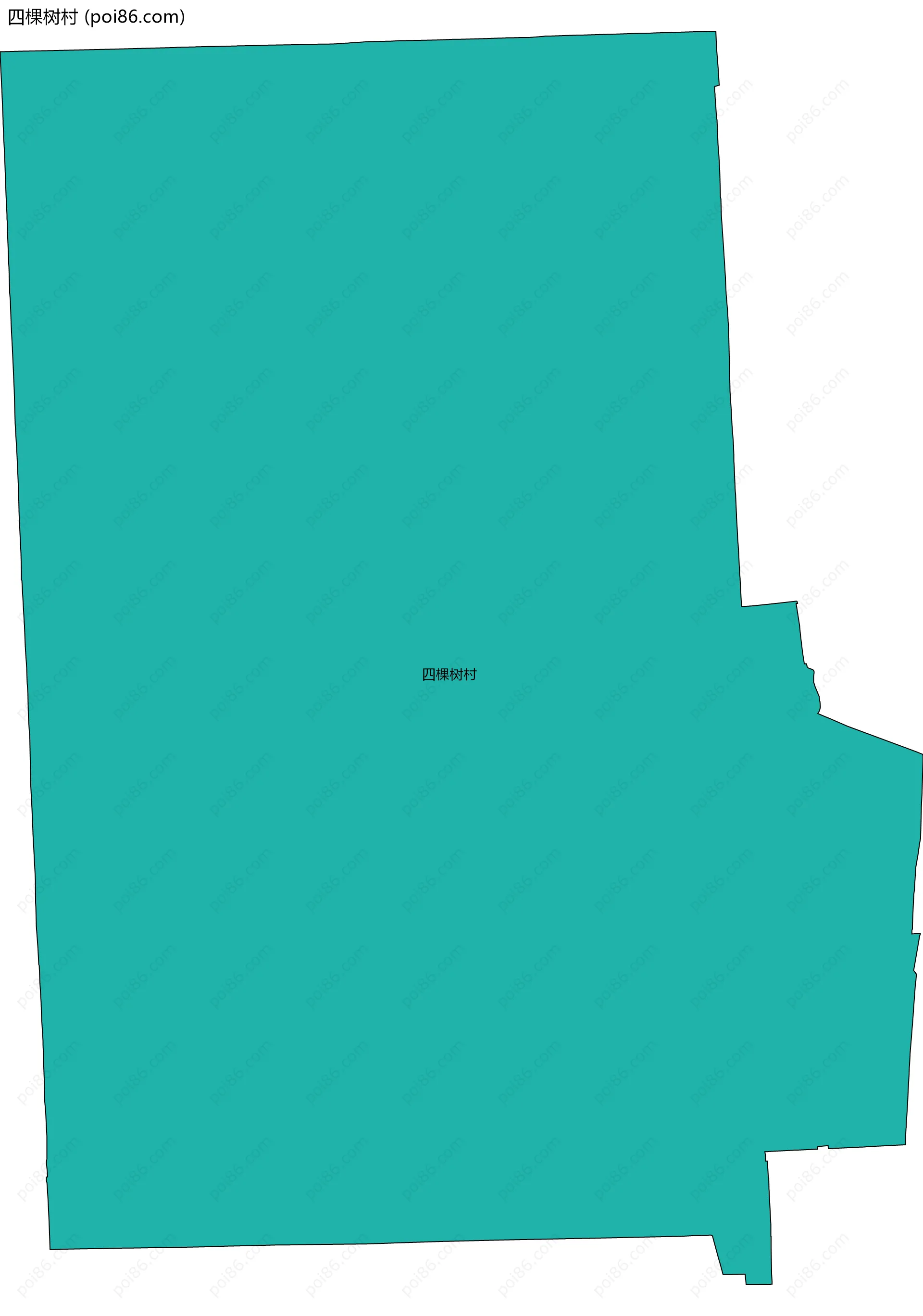 四棵树村边界地图