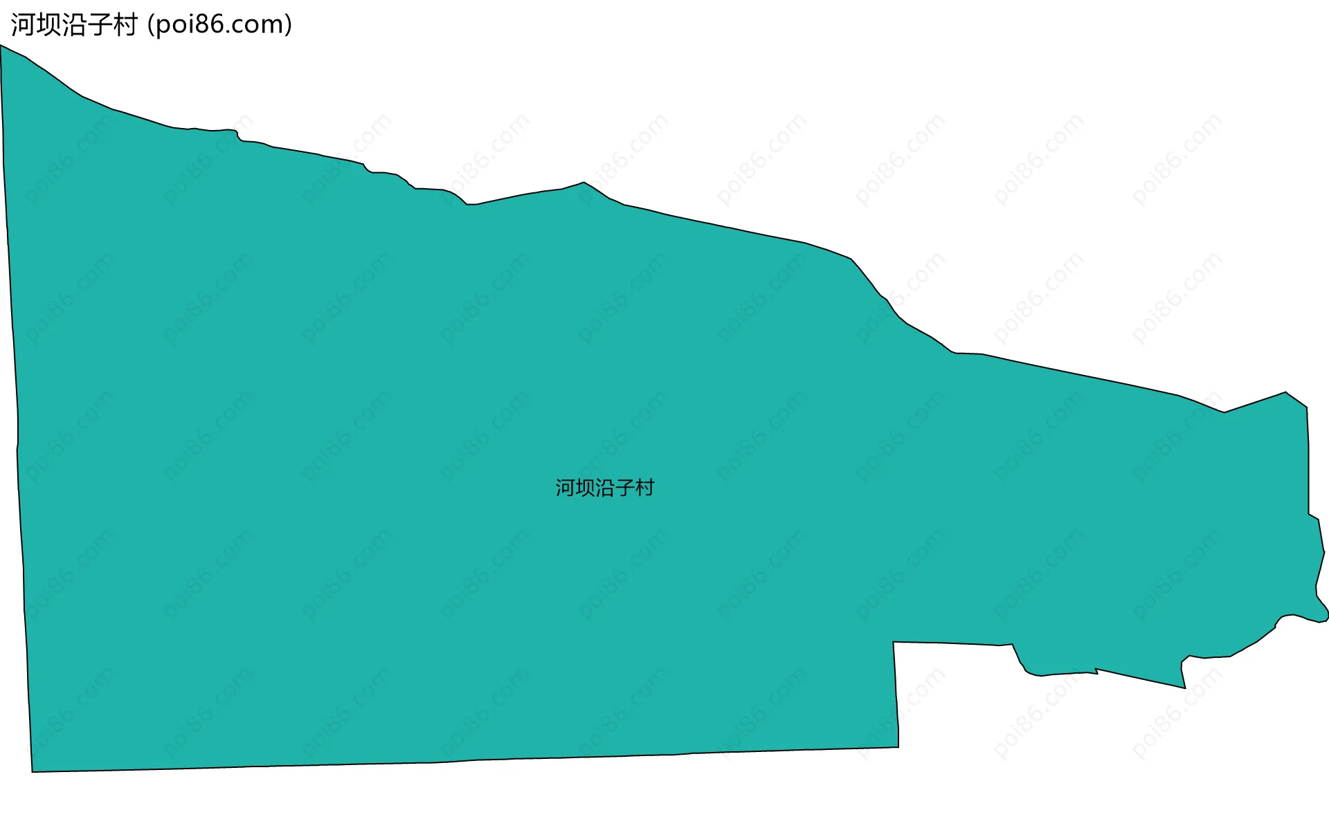 河坝沿子村边界地图