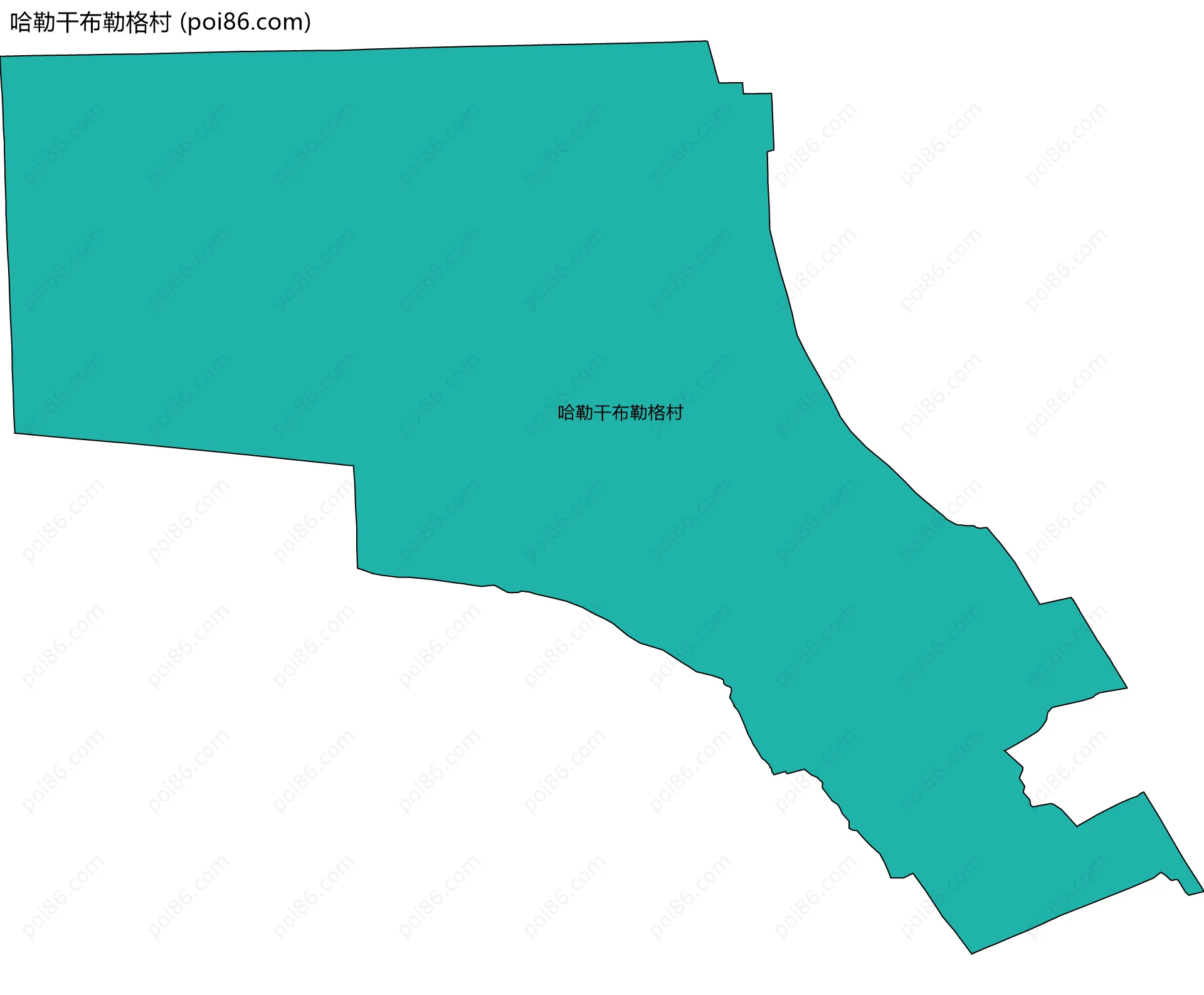 哈勒干布勒格村边界地图