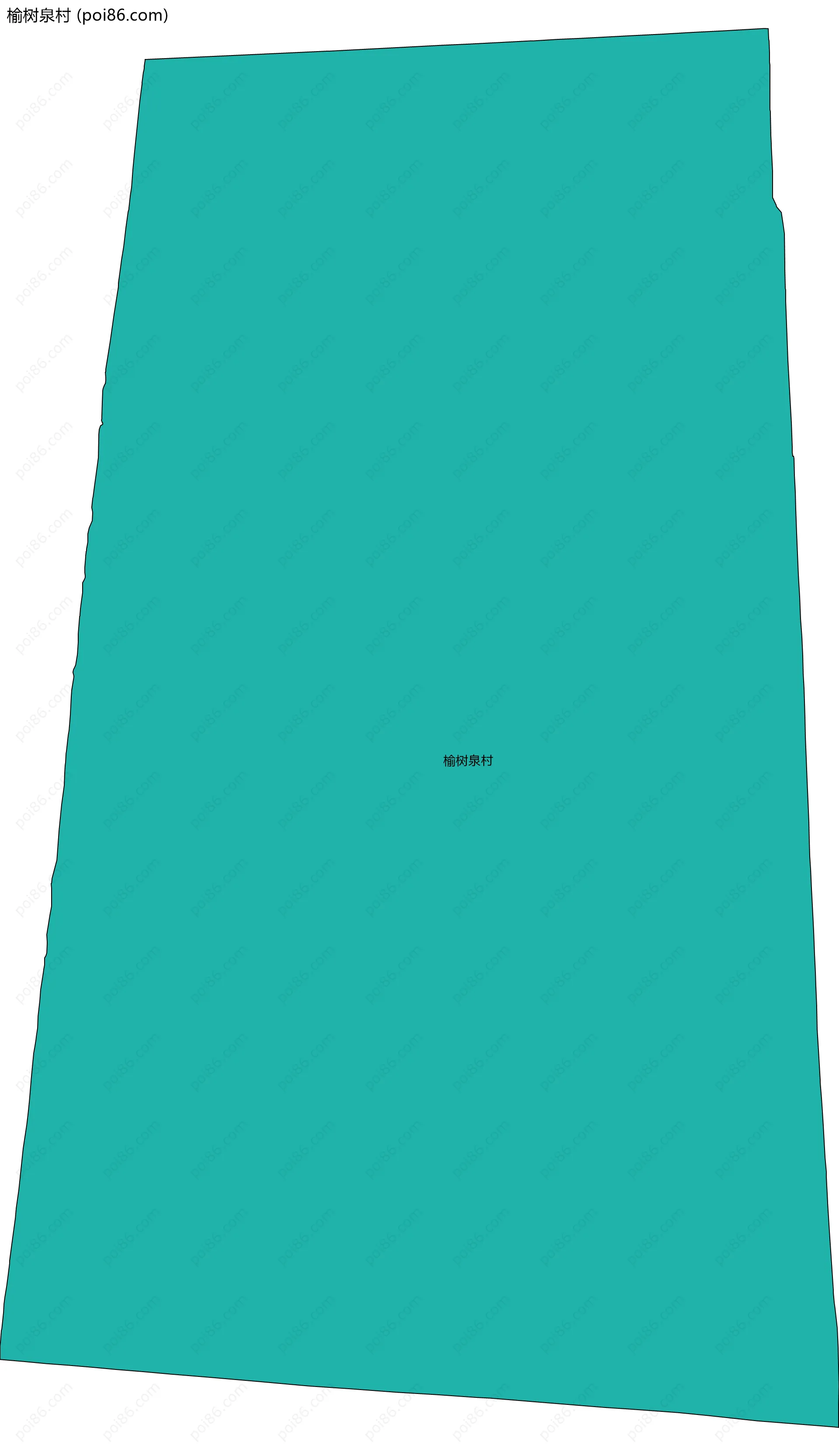 榆树泉村边界地图