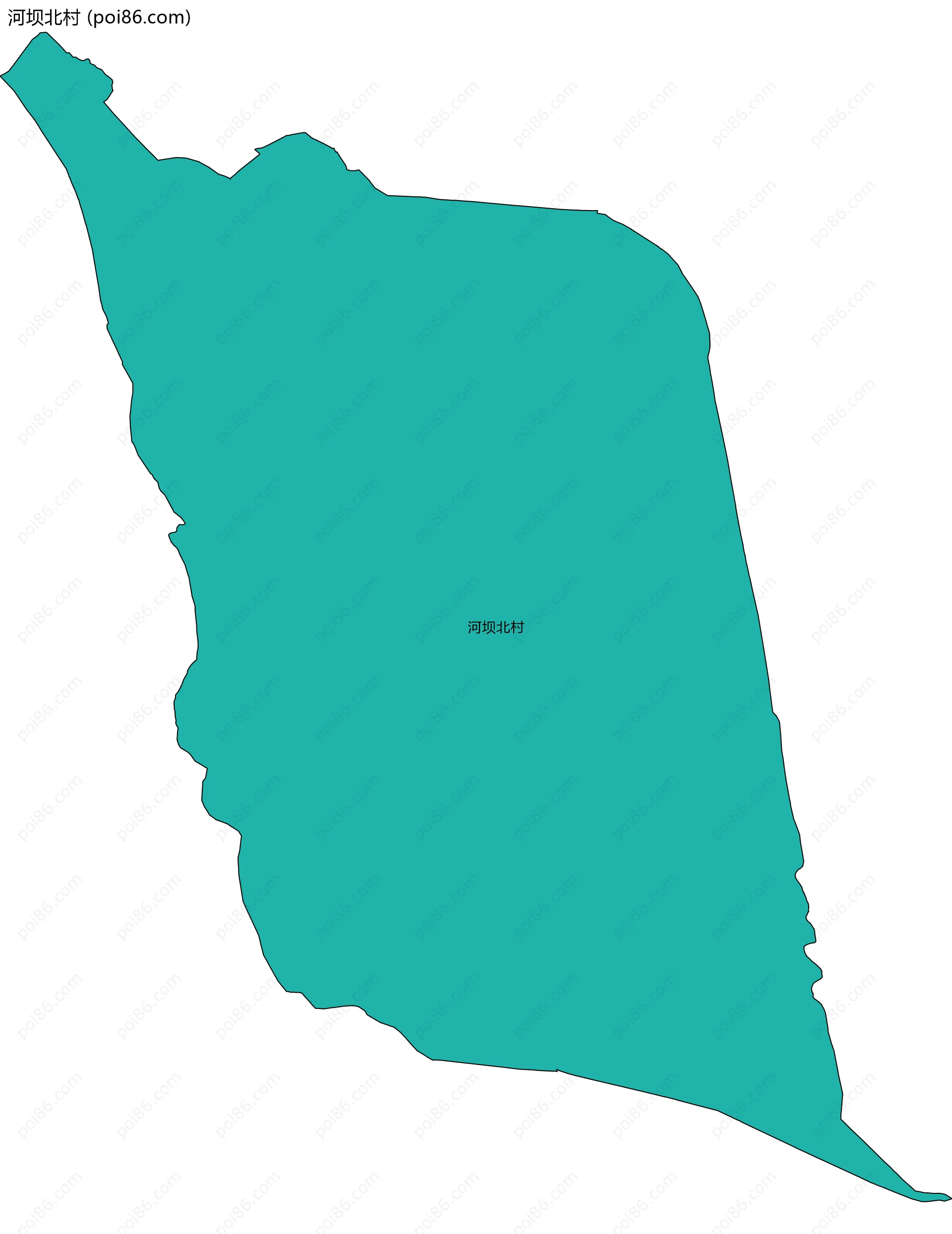 河坝北村边界地图