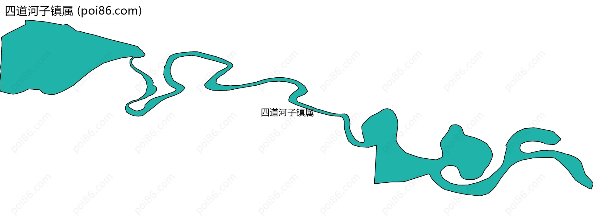 四道河子镇属边界地图