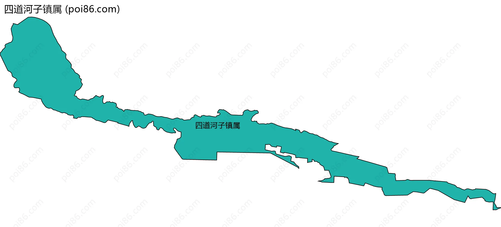 四道河子镇属边界地图