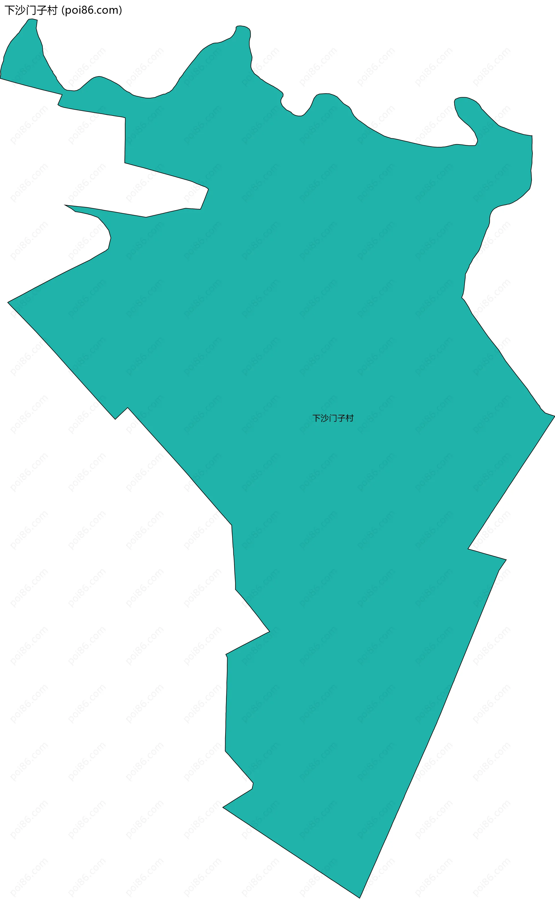 下沙门子村边界地图