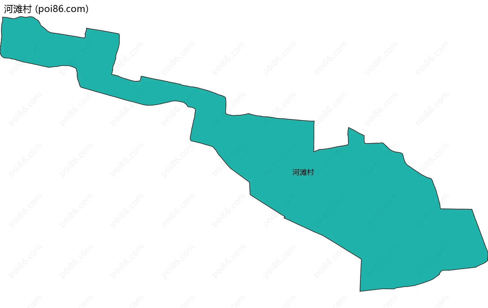 河滩村边界地图