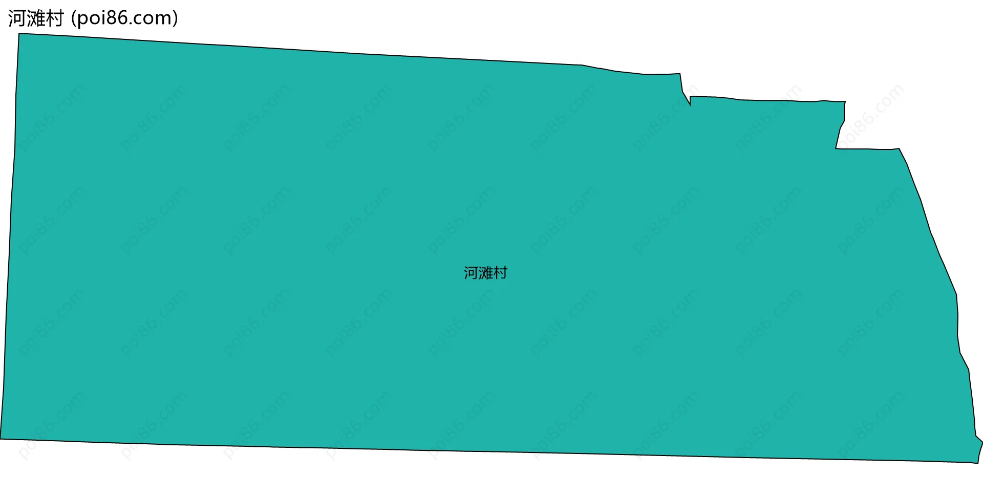 河滩村边界地图