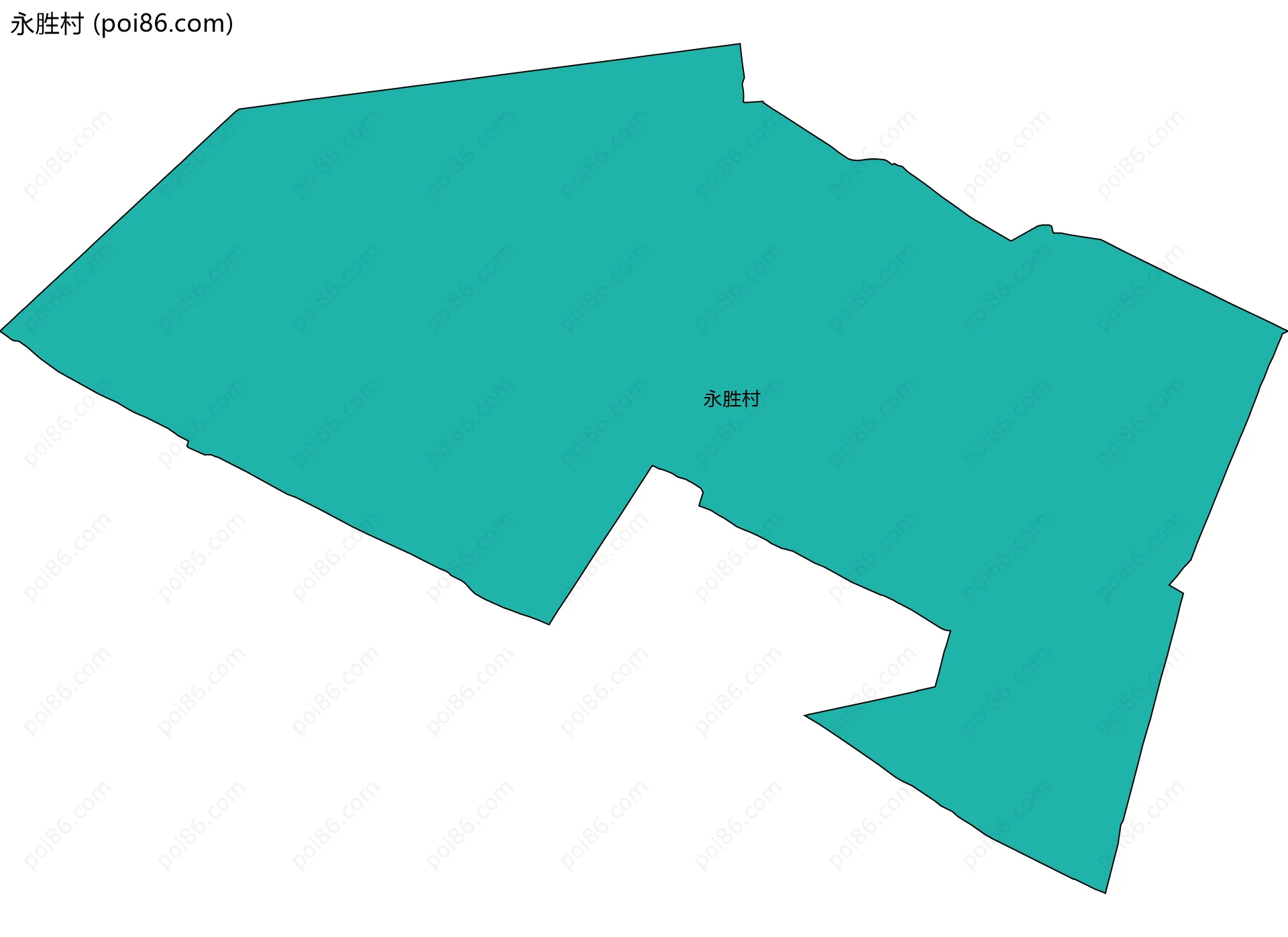 永胜村边界地图