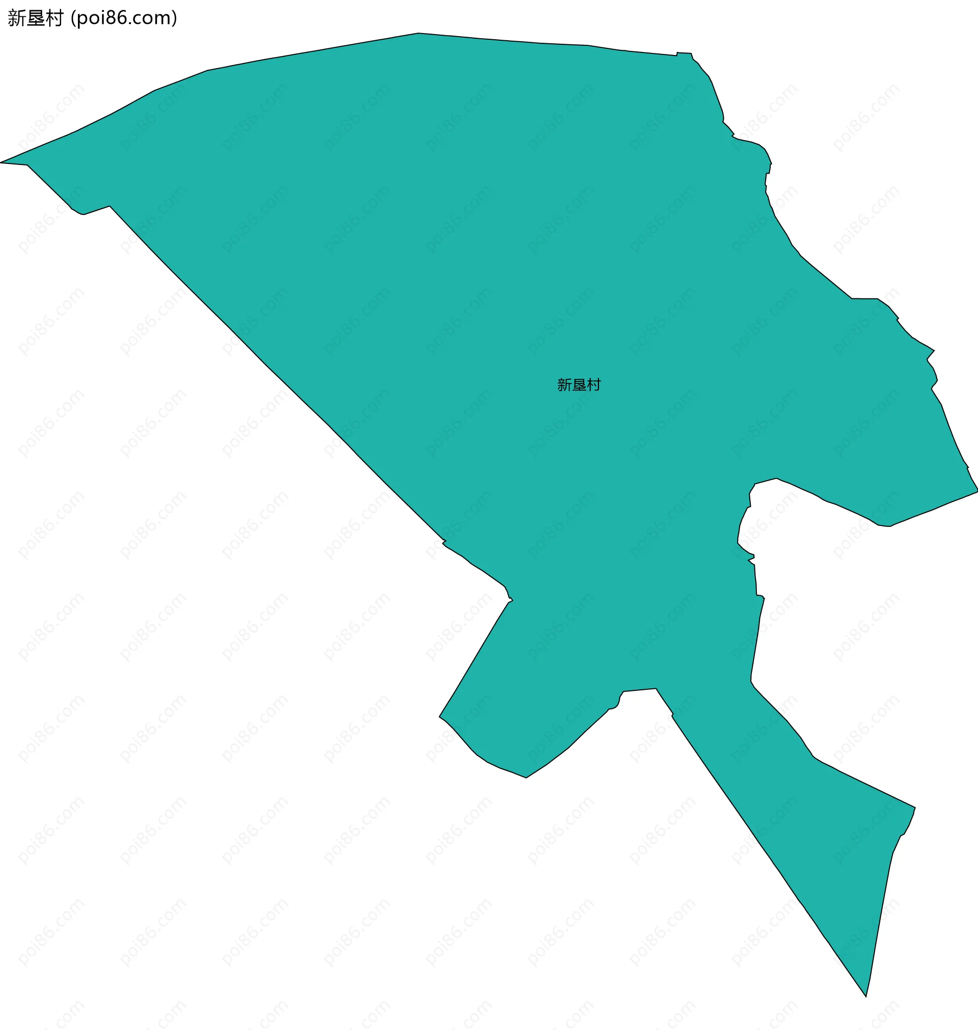 新垦村边界地图