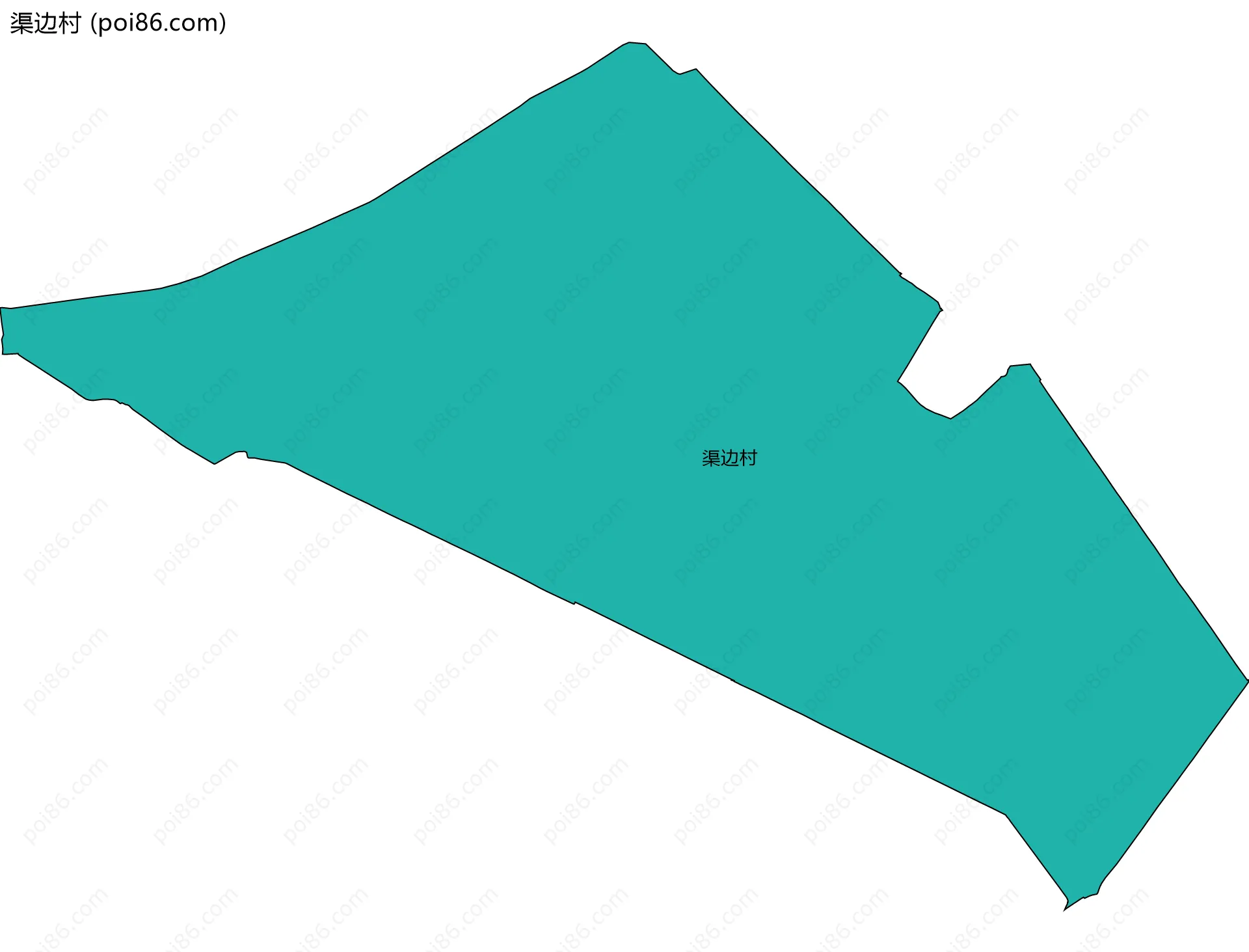 渠边村边界地图