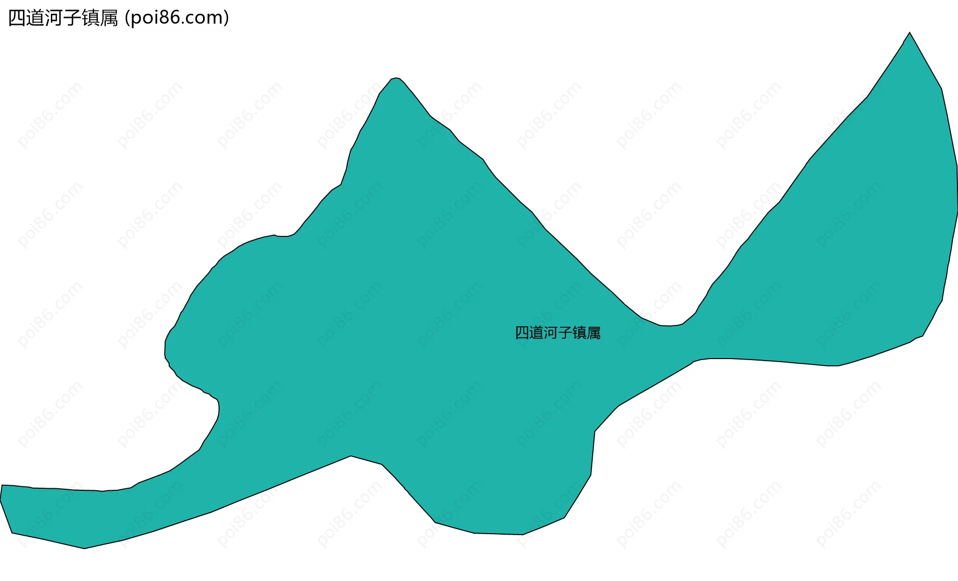 四道河子镇属边界地图