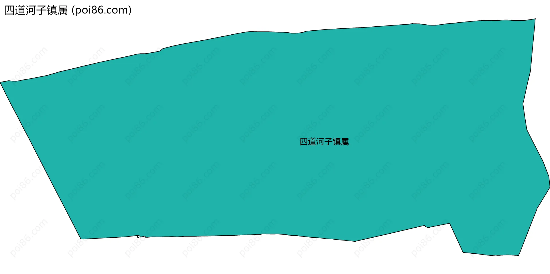 四道河子镇属边界地图