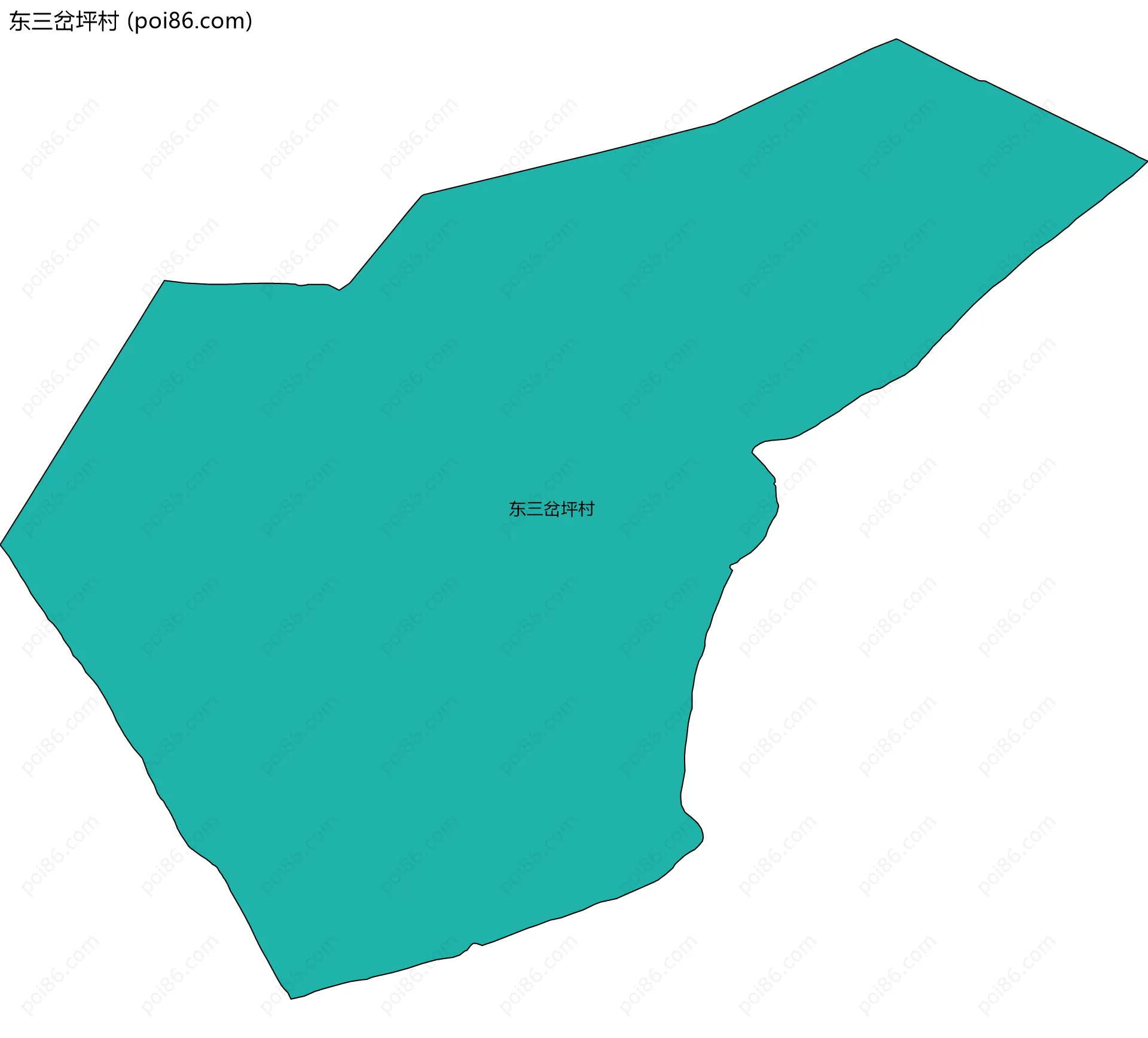 东三岔坪村边界地图