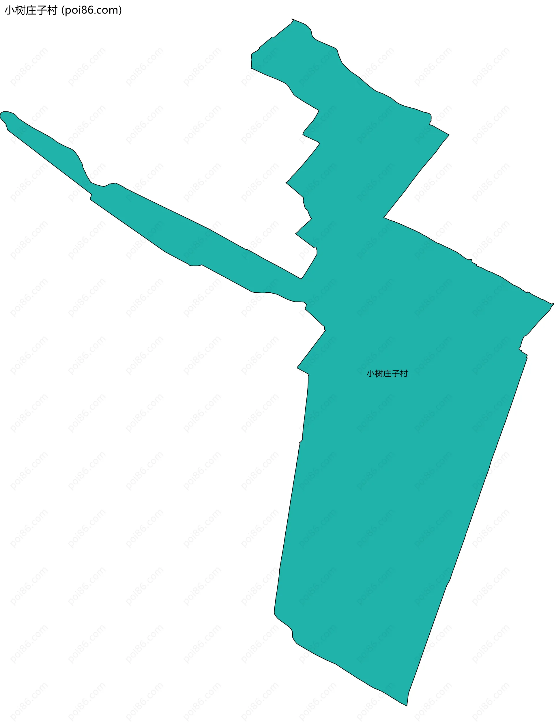小树庄子村边界地图